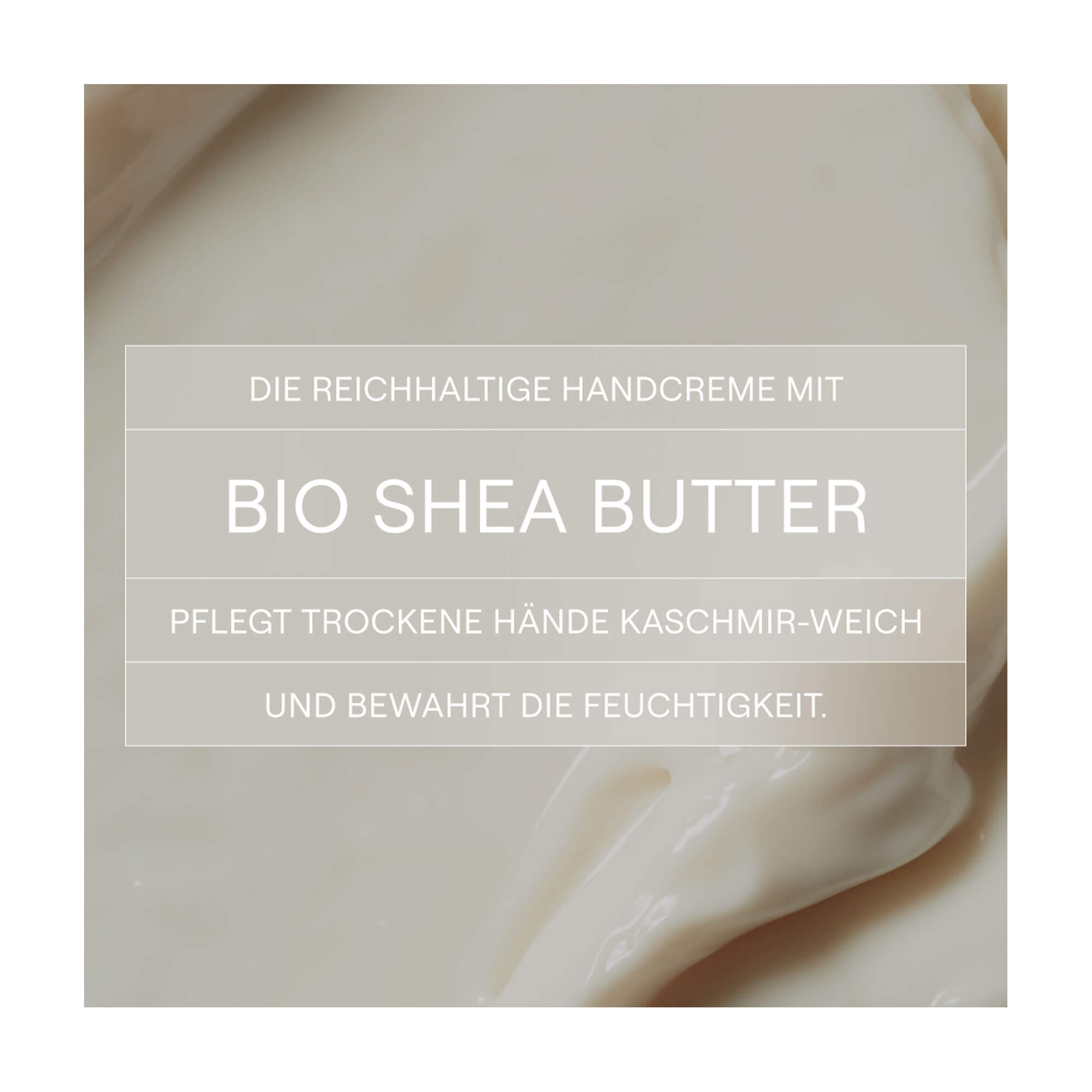 Grafik Weleda Aroma Spa Intensive Handcreme Mit Bio Shea Butter. Pflegt trockene Hände kaschmir-weich und bewahrt die Feuchtigkeit