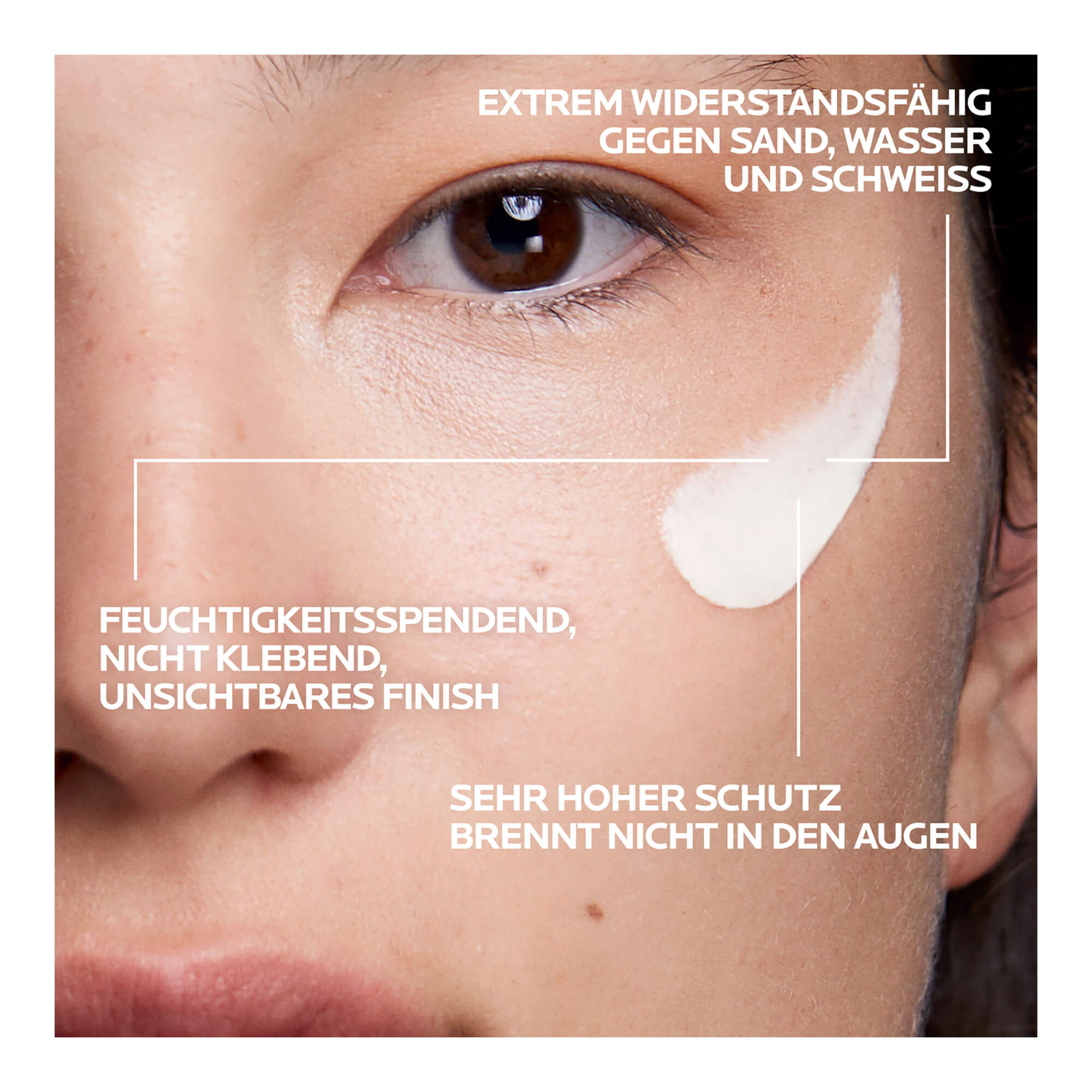 Grafik La Roche Posay Anthelios Hydratisierende Creme LSF 50+ Textur