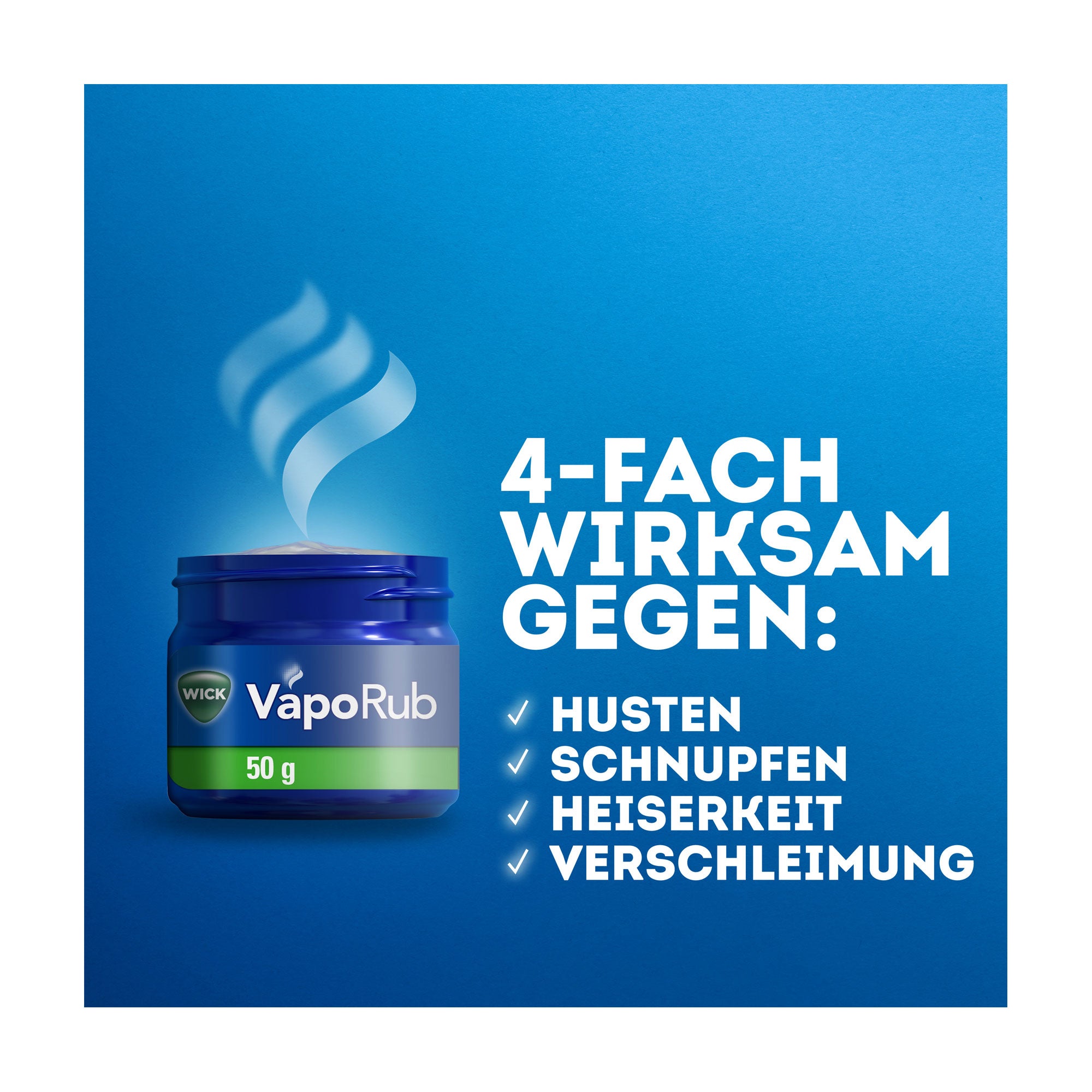 Grafik Wick Vaporub Erkältungssalbe 4-fach wirksam