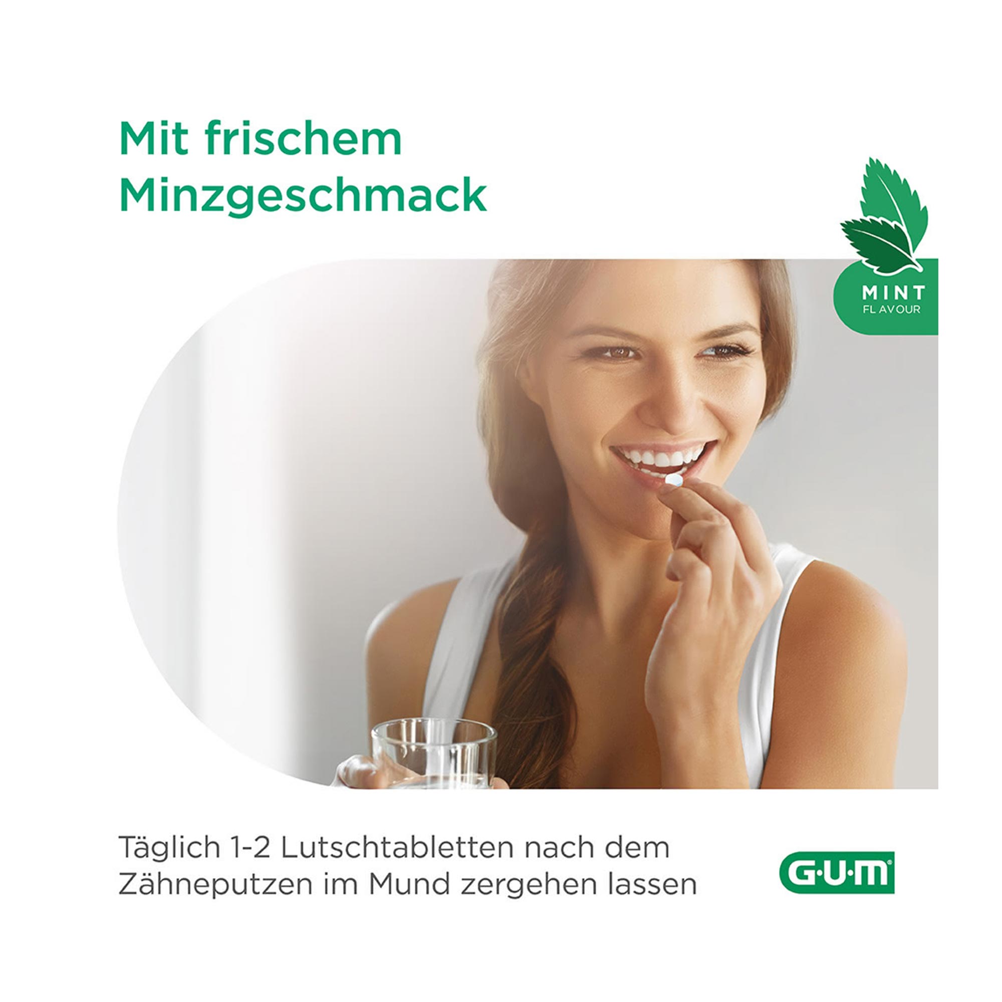 Grafik GUM PerioBalance Lutschtabletten mit frischem Minzgeschmack