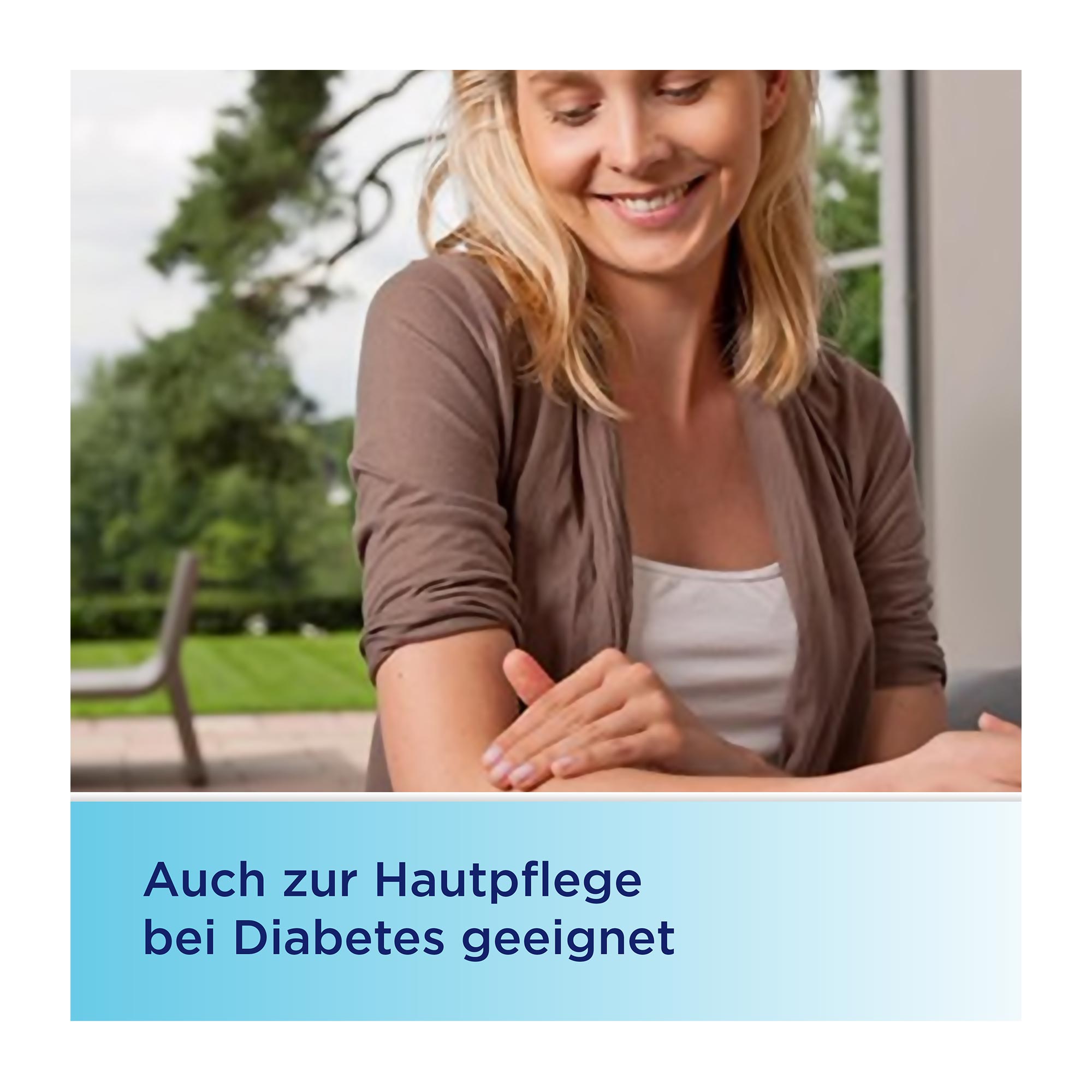 Grafik Bepanthol Intensiv Körperlotion Nachfüllbeutel auch zur Hautpflege bei Diabetes geeignet