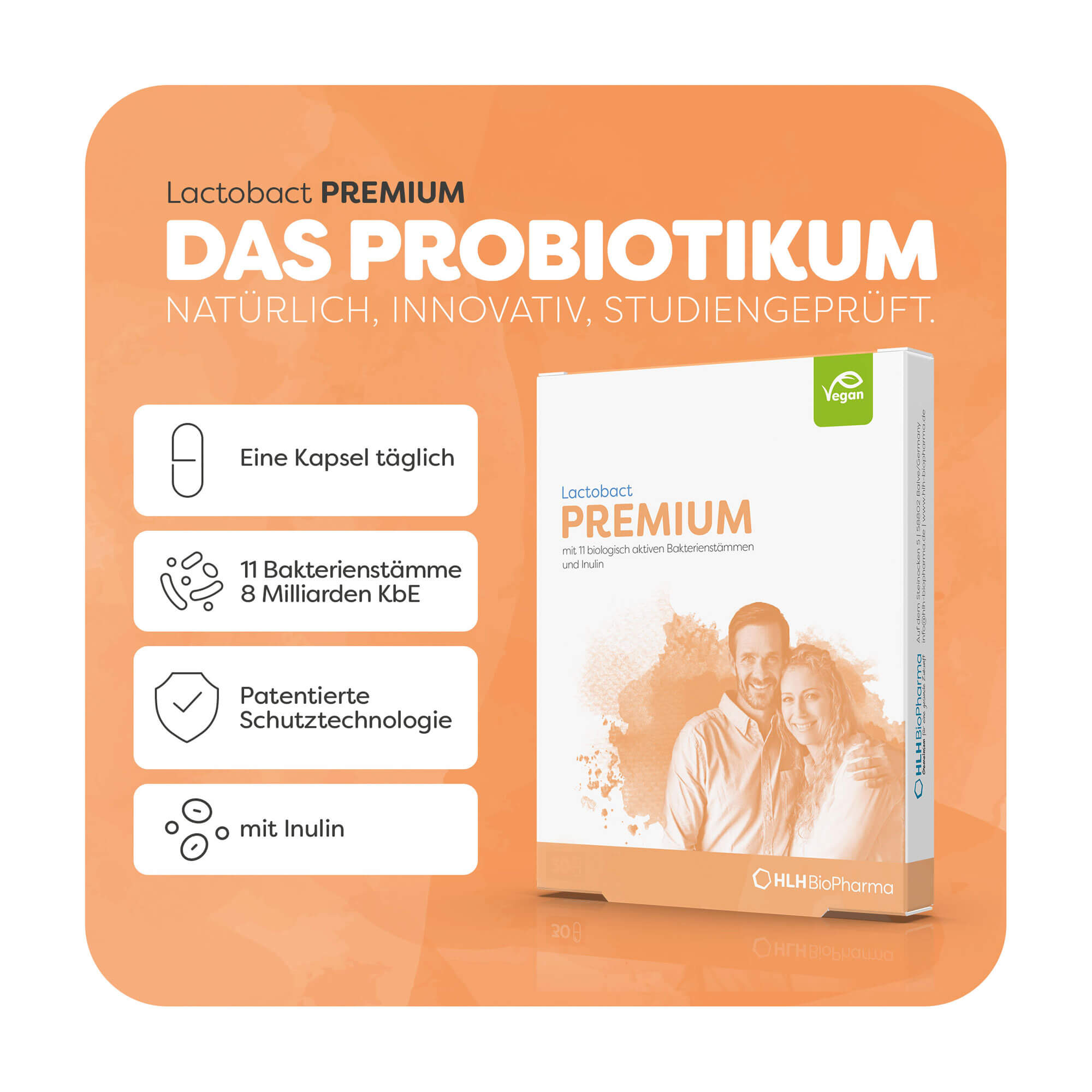 Grafik Lactobact PREMIUM Kapseln Produktmkermale