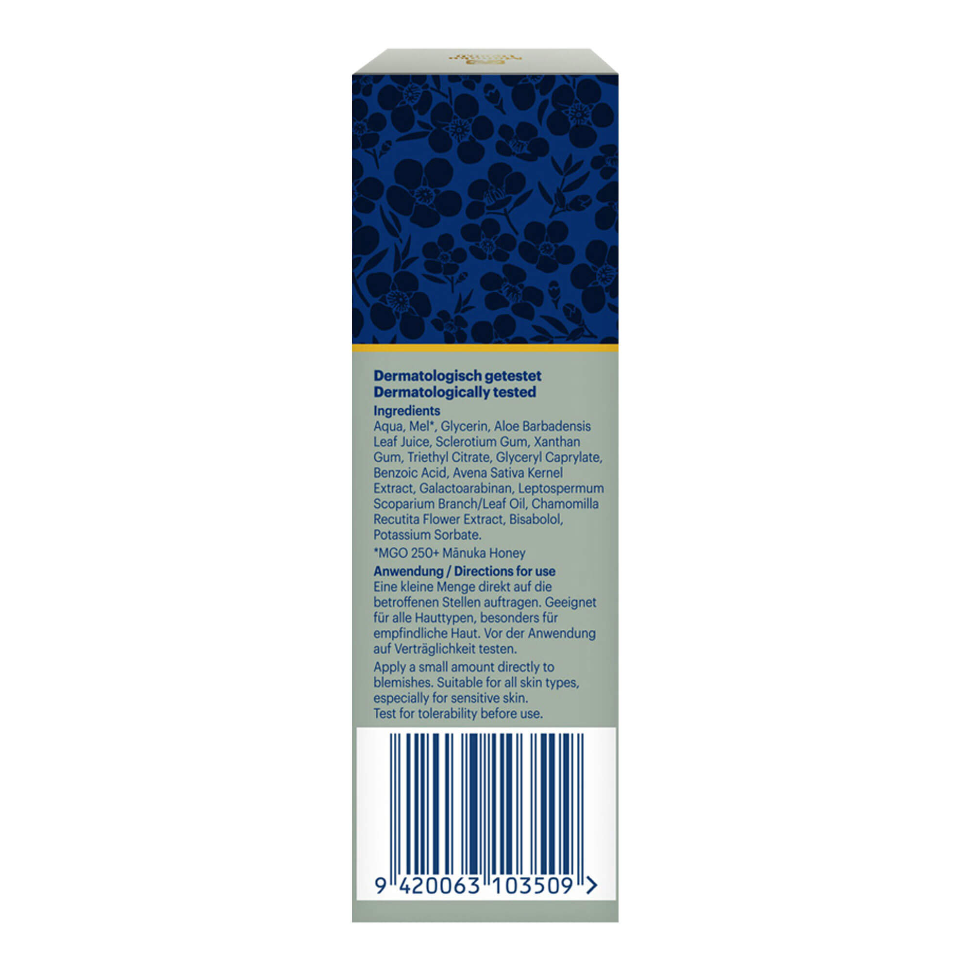 Manuka Health Blemish Spot Gel Rückseite