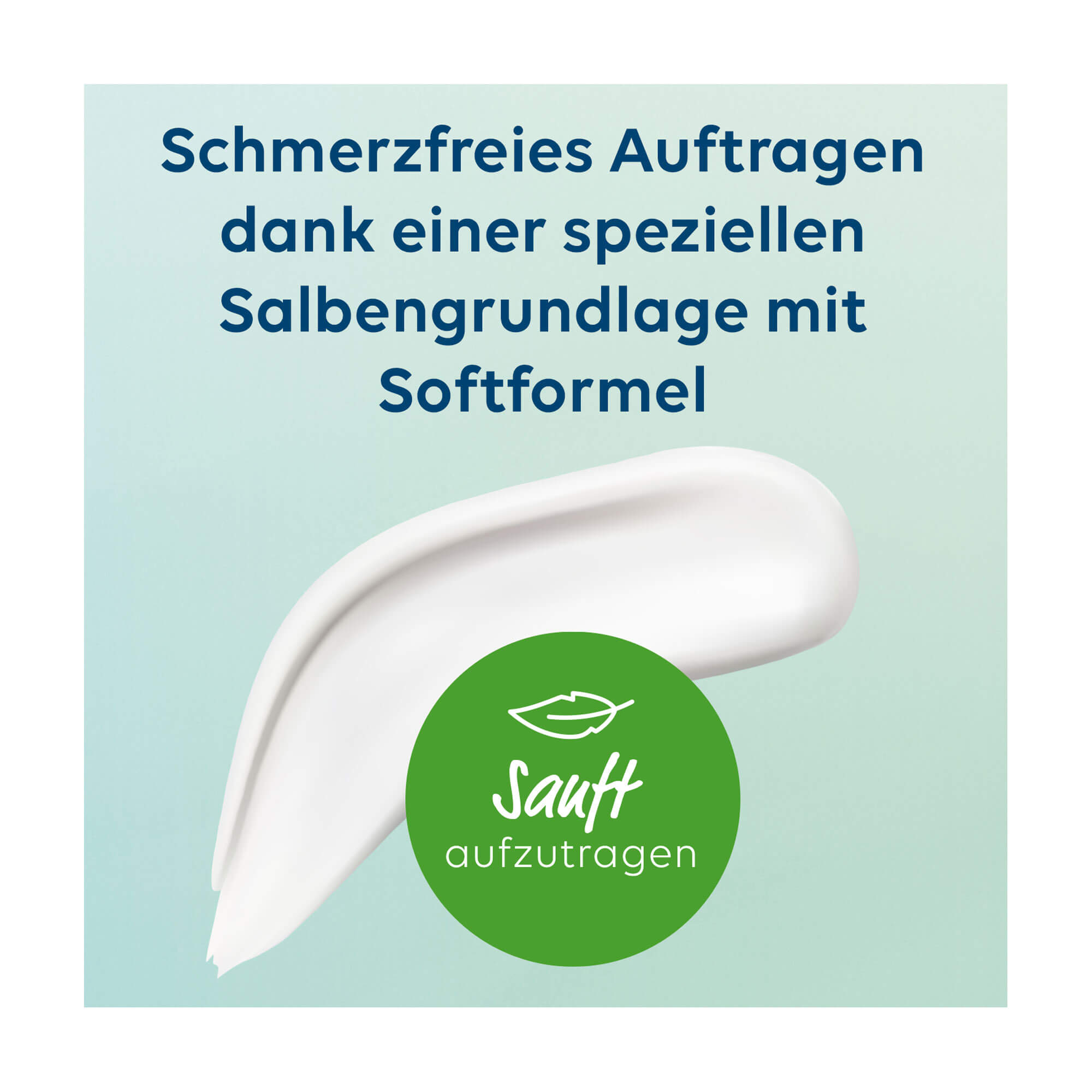 Grafik Multilind Heilsalbe Schmerzfreies Auftragen dank einer speziellen Salbengrundlage mit Softformel