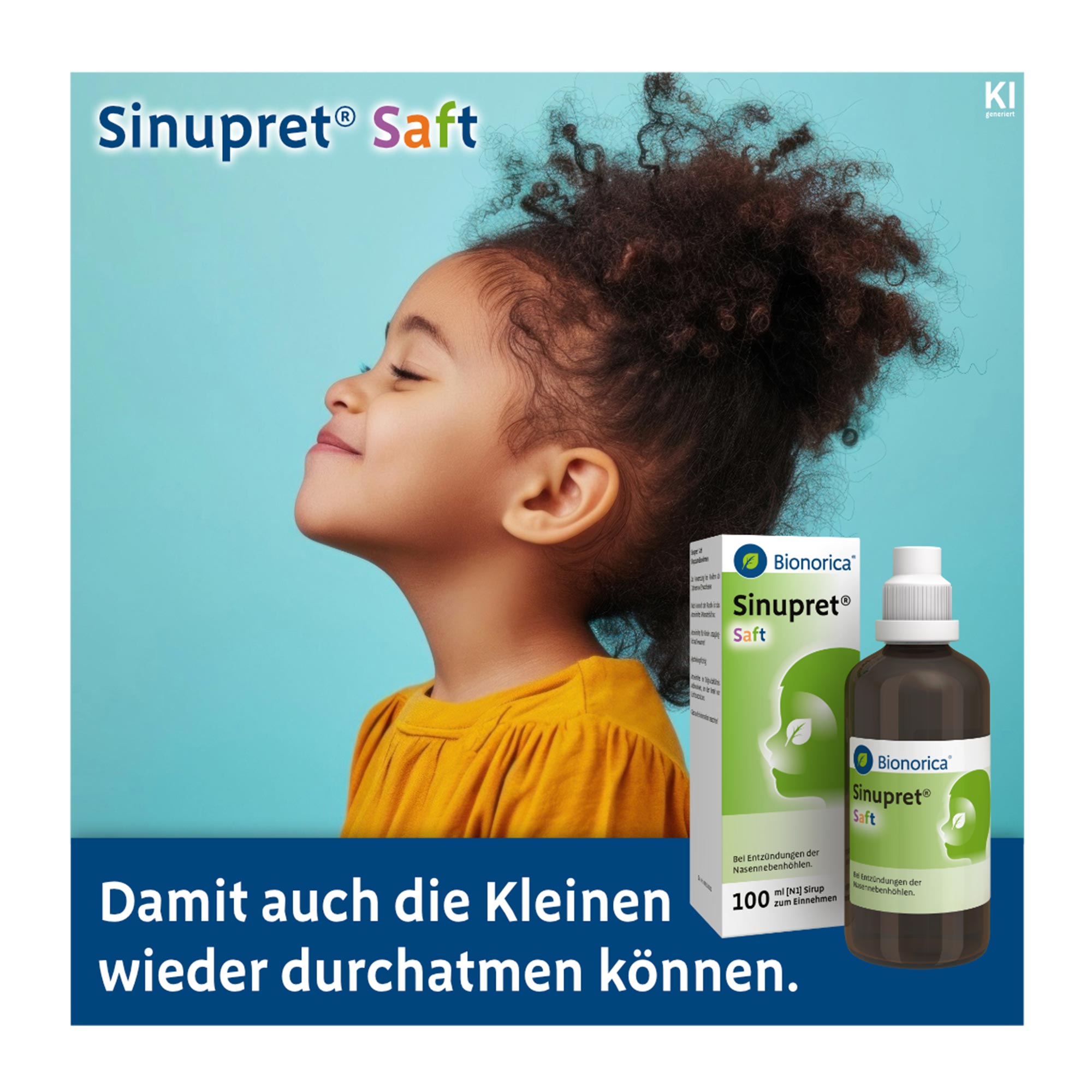 Grafik Sinupret Saft damit auch die Kleinen wieder durchatmen können