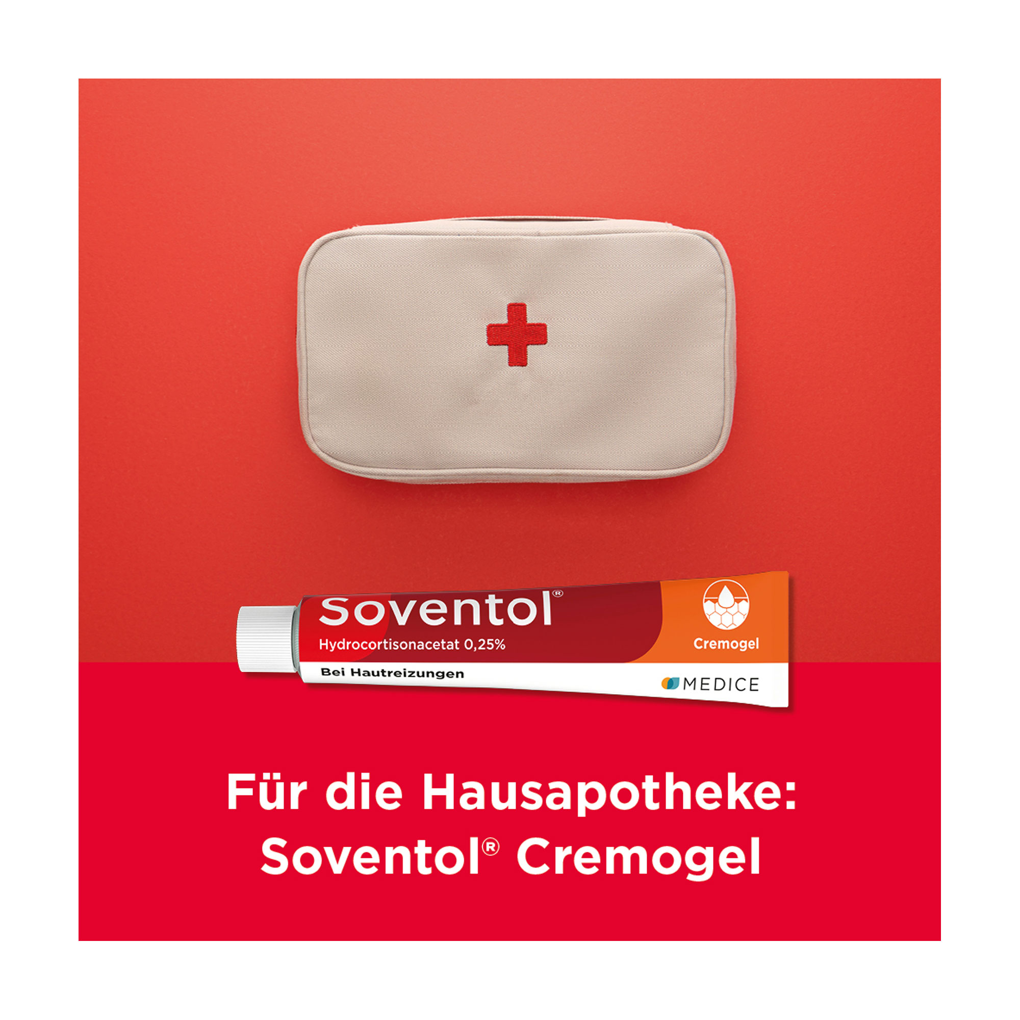 Grafik Soventol Hydrocortisonacetat 0,25 % Creme Für die Hausapotheke geeignet