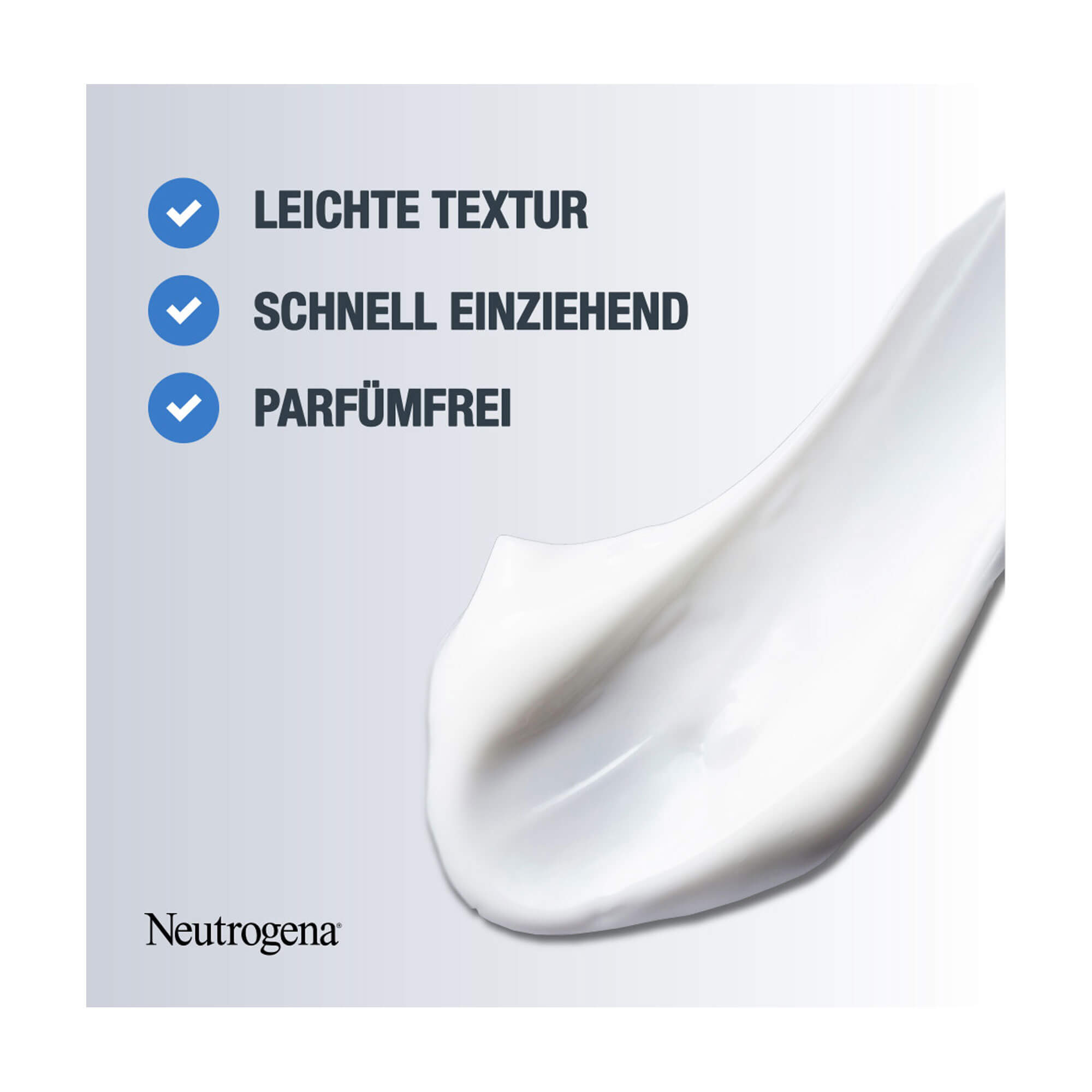 Grafik Neutrogena Retinol Boost Augencreme Leichte Textur. Schnell einziehend. Parfümfrei.