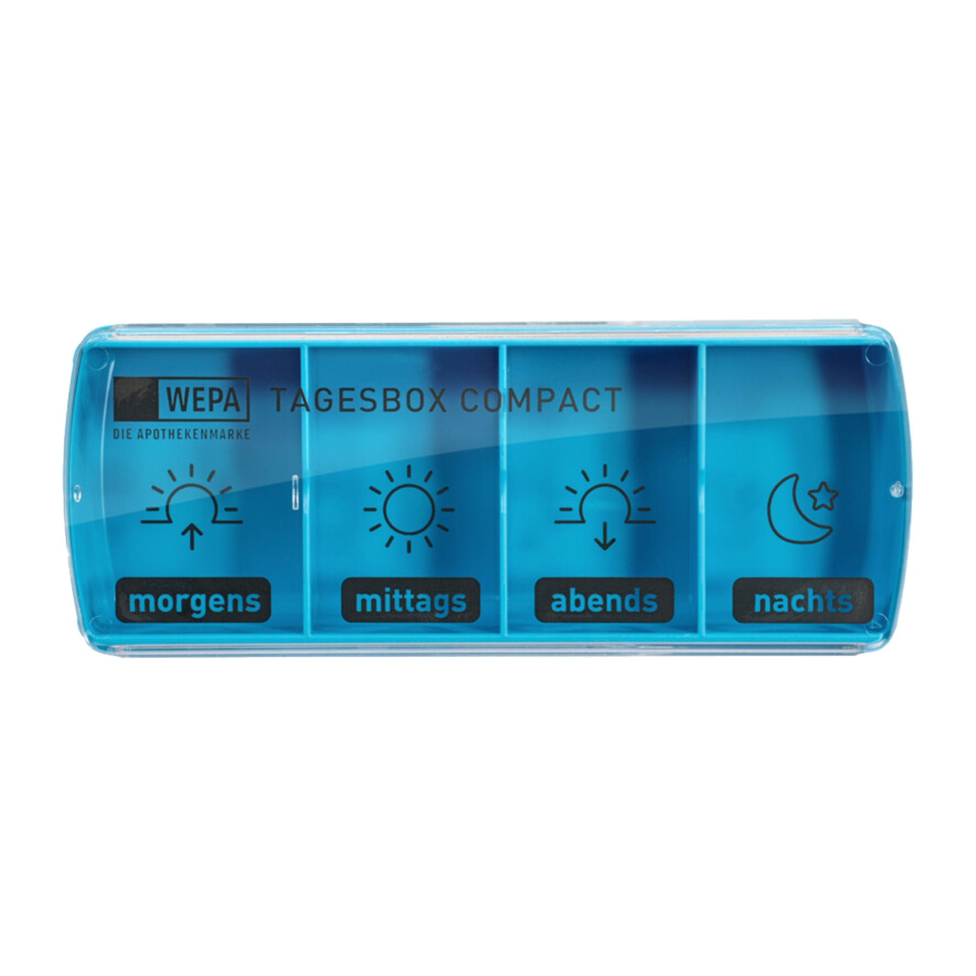 WEPA Tagesbox Compact blau geöffnet