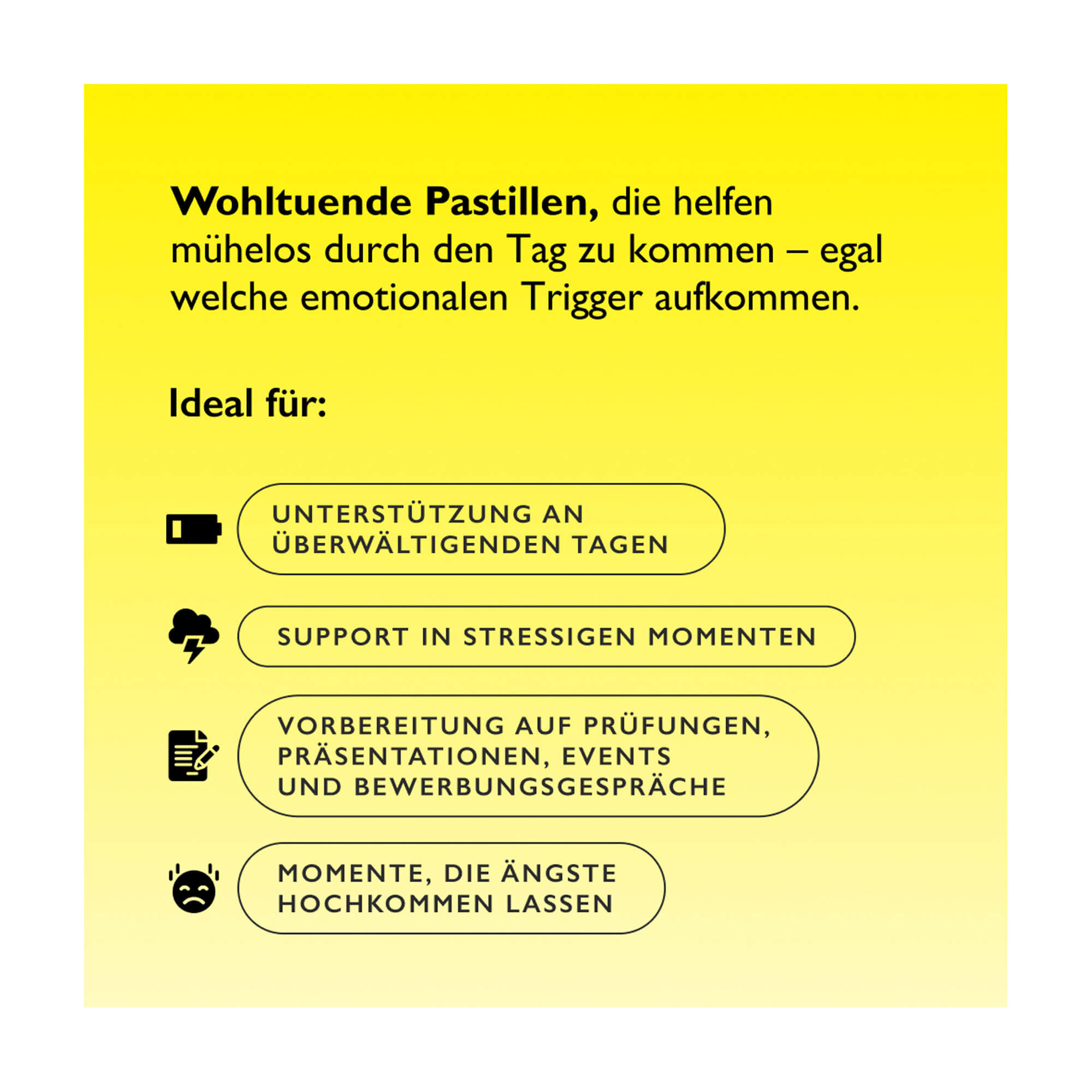 Grafik Bachblüten Original Rescura Pastillen Apfel-Minze Anwendungsgebiete