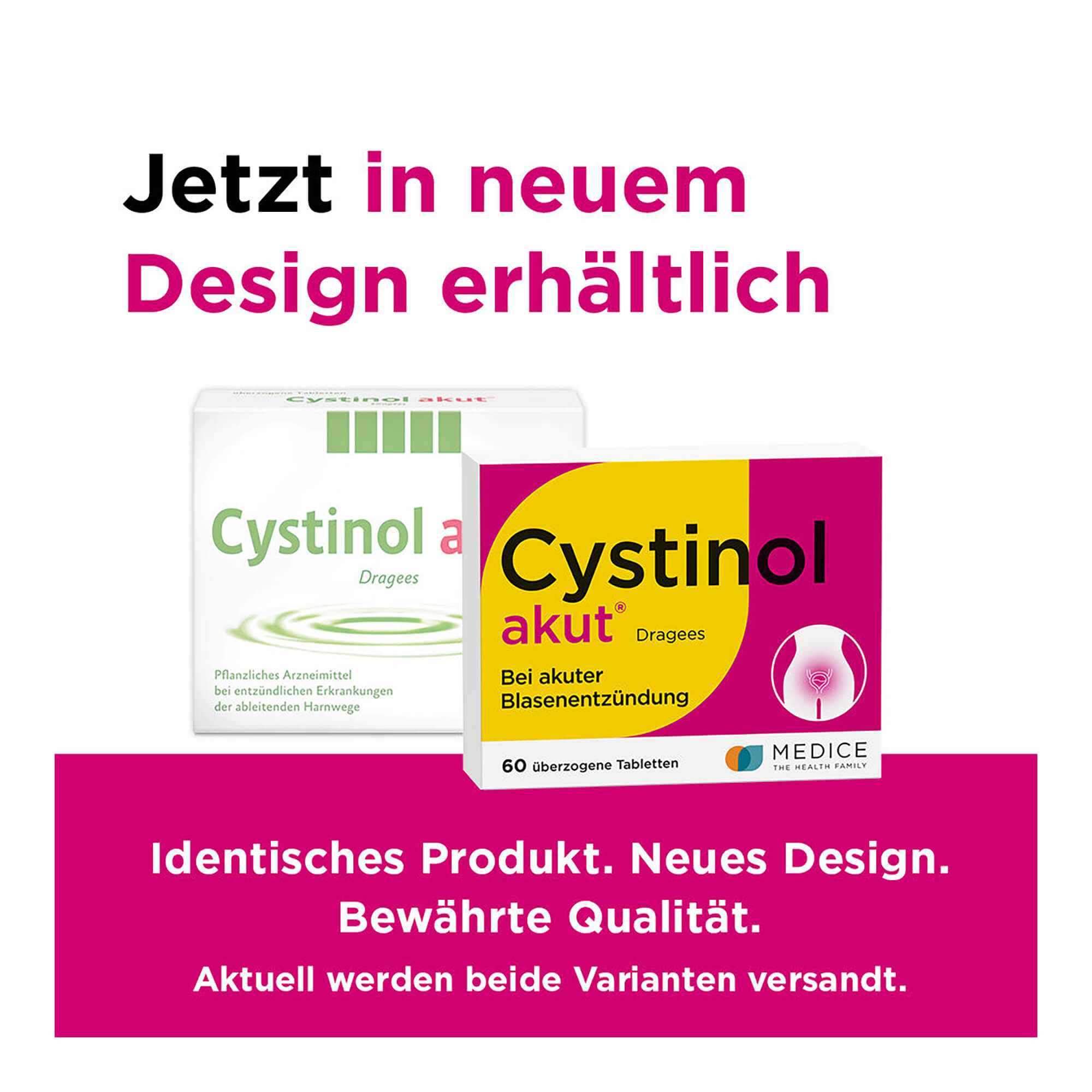 Grafik Cystinol akut Dragees Jetzt im neuen Design