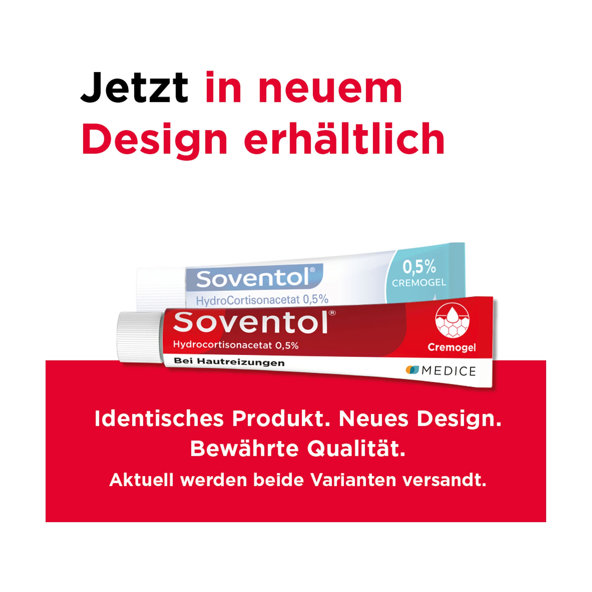 Grafik Soventol Hydrocortisonacetat 0,5 % Creme Jetzt im neuen Design