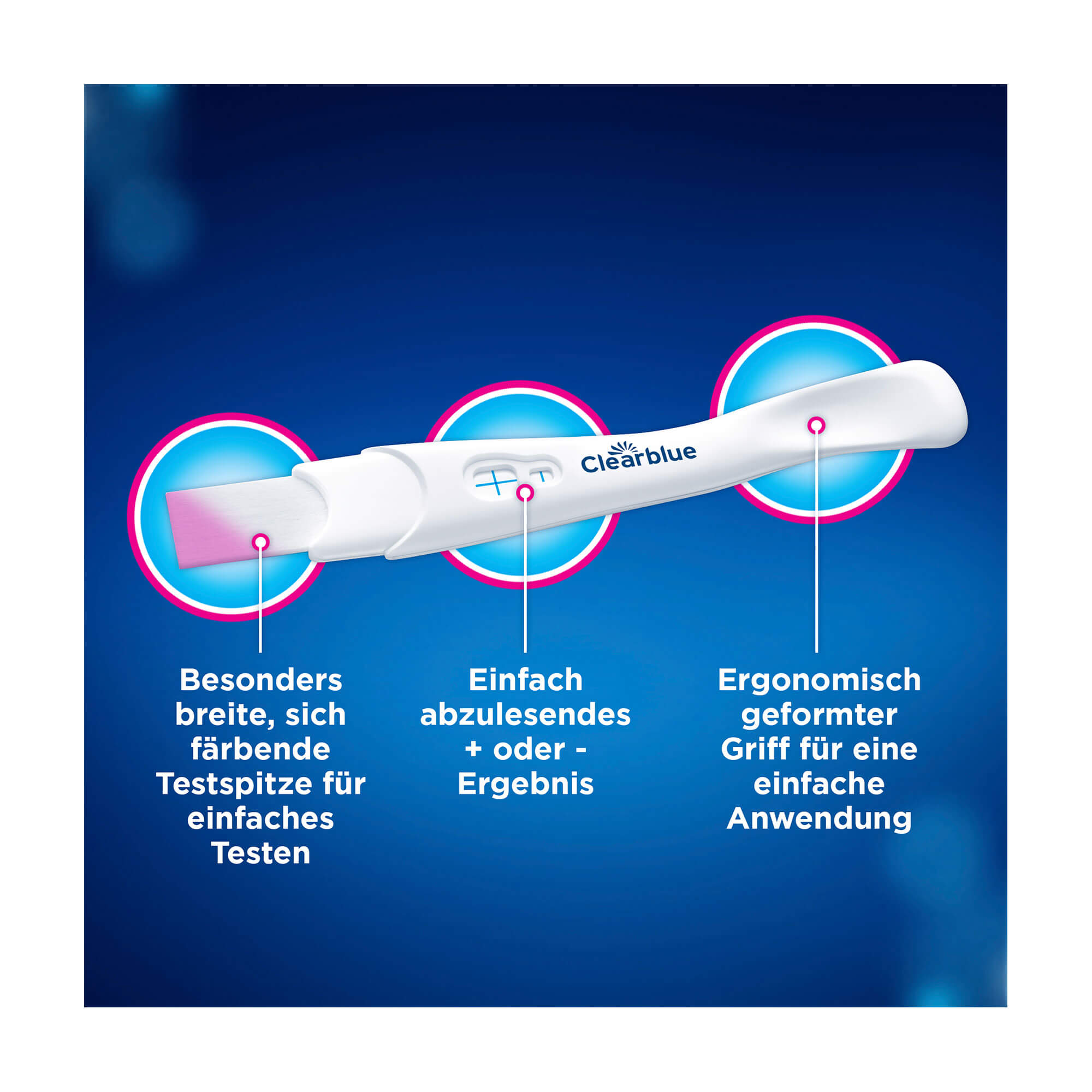 Grafik Clearblue Schwangerschaftstest Schnelle Erkennung Produktmerkmale