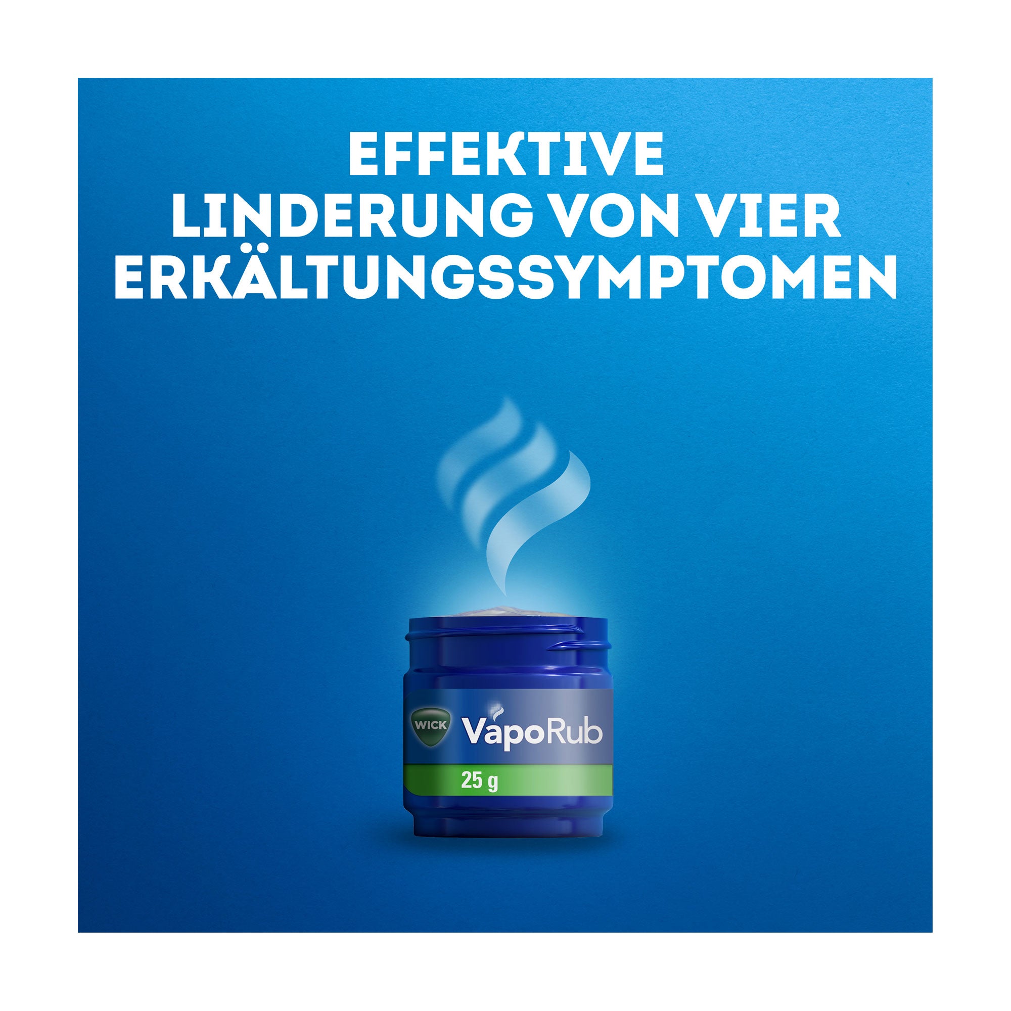 Grafik Wick Vaporub Erkältungssalbe Effektive Linderung von vier Erkältungssymptomen