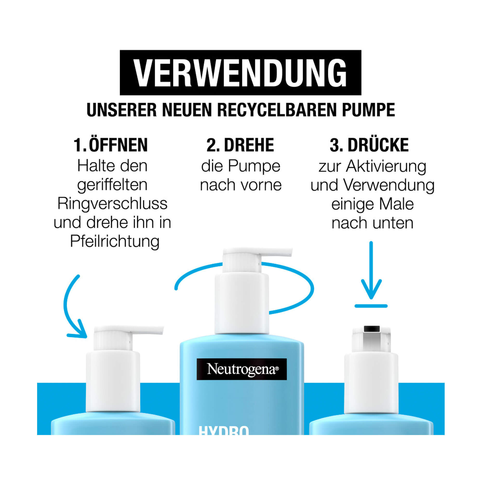 Grafik Neutrogena Hydro Boost Bodylotion Anwendungshinweise