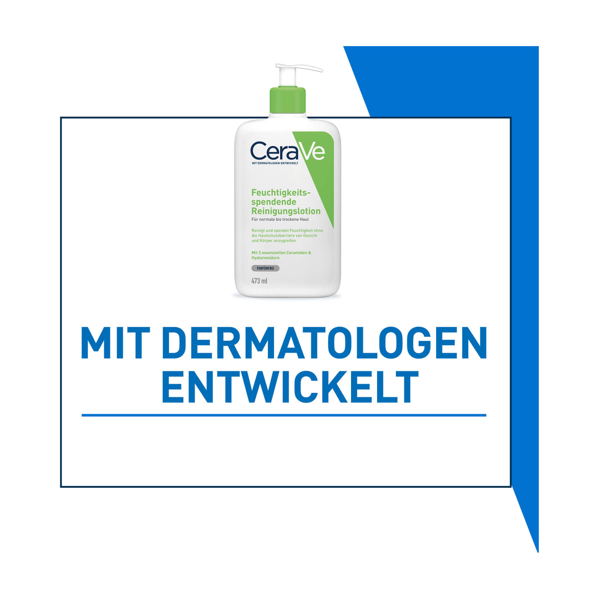 Grafik CeraVe Feuchtigkeitsspendende Reinigungslotion Mit Dermatologen entwickelt