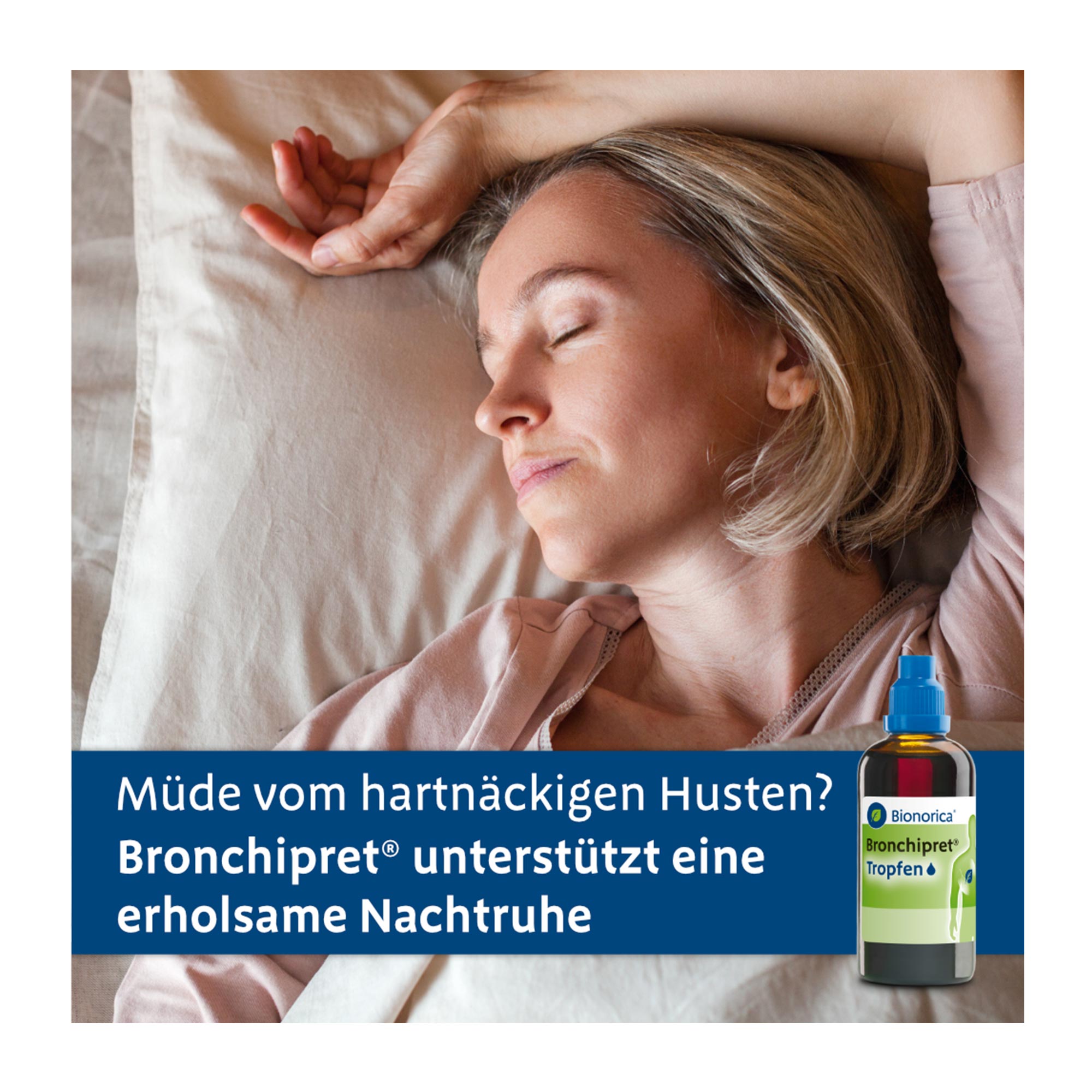 Grafik Bionorica Bronchipret Tropfen unterstützen eine erholsame Nachtruhe