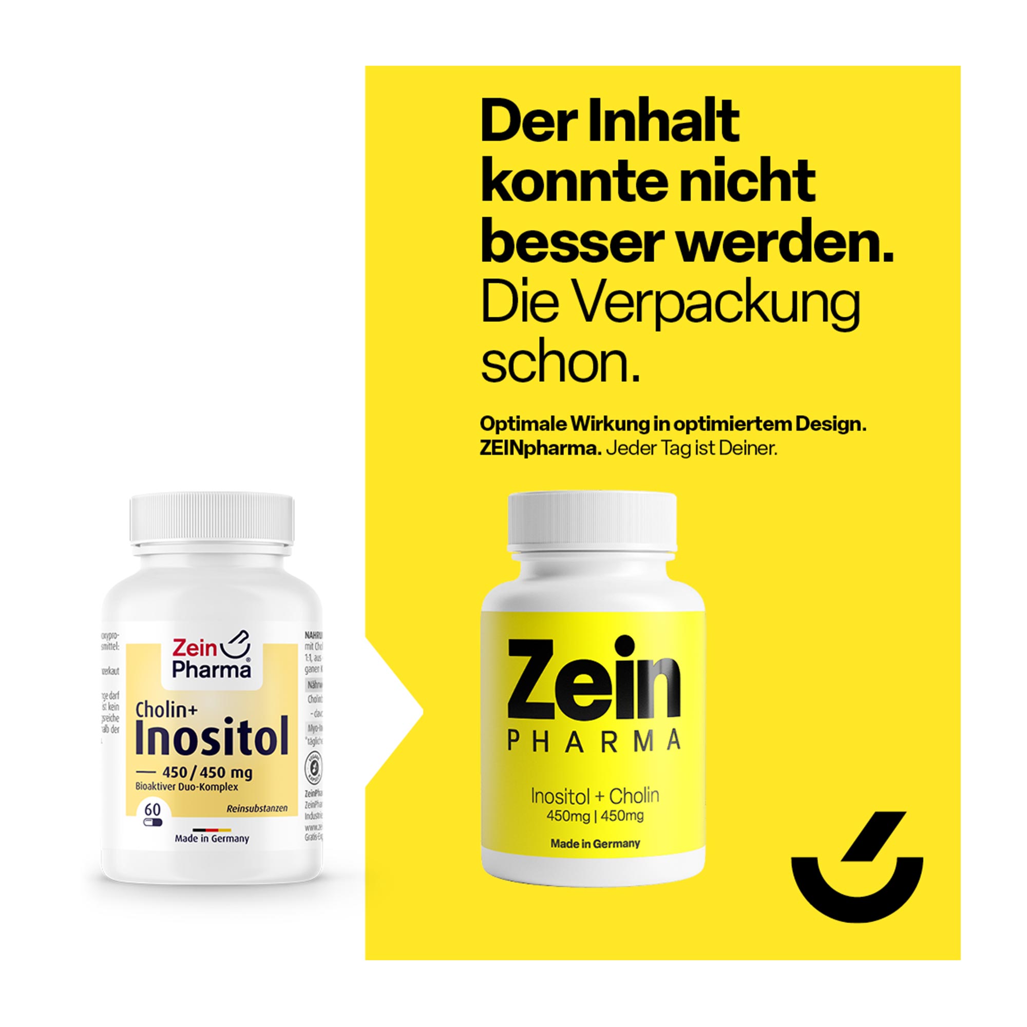 Grafik Cholin-Inositol 450/450 mg Kapseln Hinweis auf Designumstellung