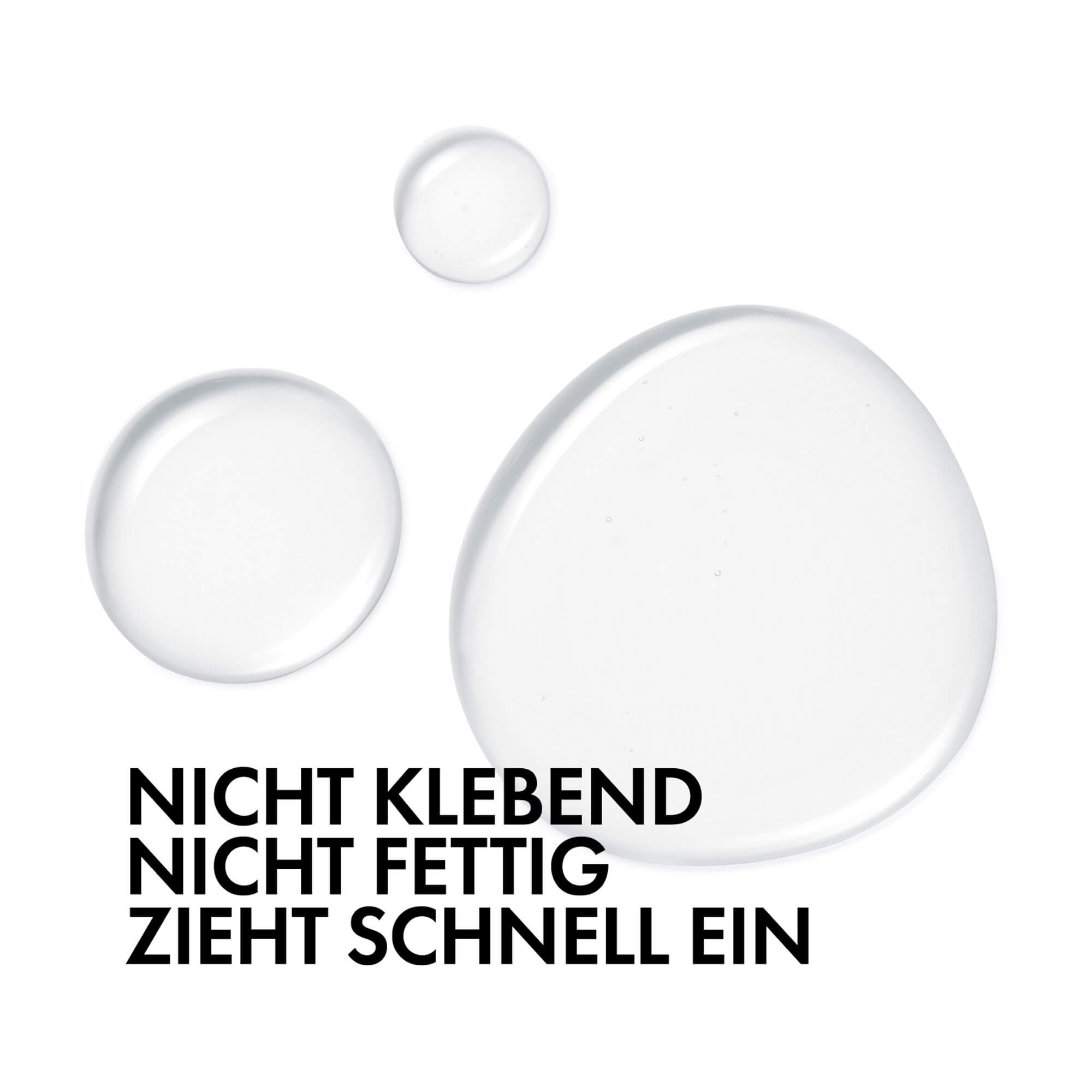 Grafik Vichy Normaderm Porenklärende Reinigungs-Lotion Nicht klebend. Nicht fettig. Schnell einziehend.