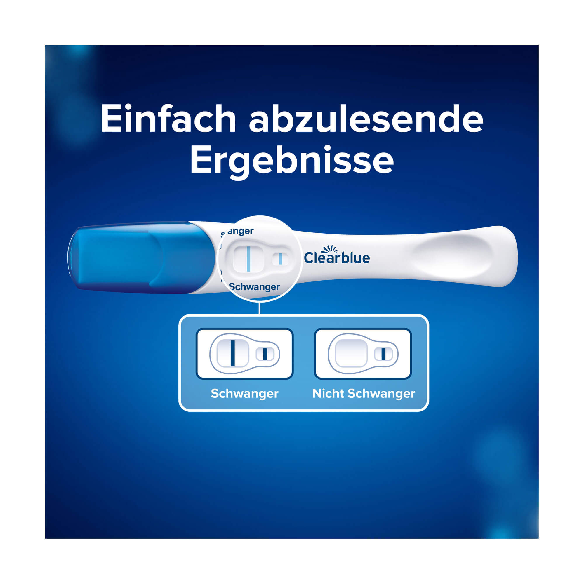 Grafik Clearblue Schwangerschaftstest Frühe Erkennung Einfach abzulesende Ergebnisse