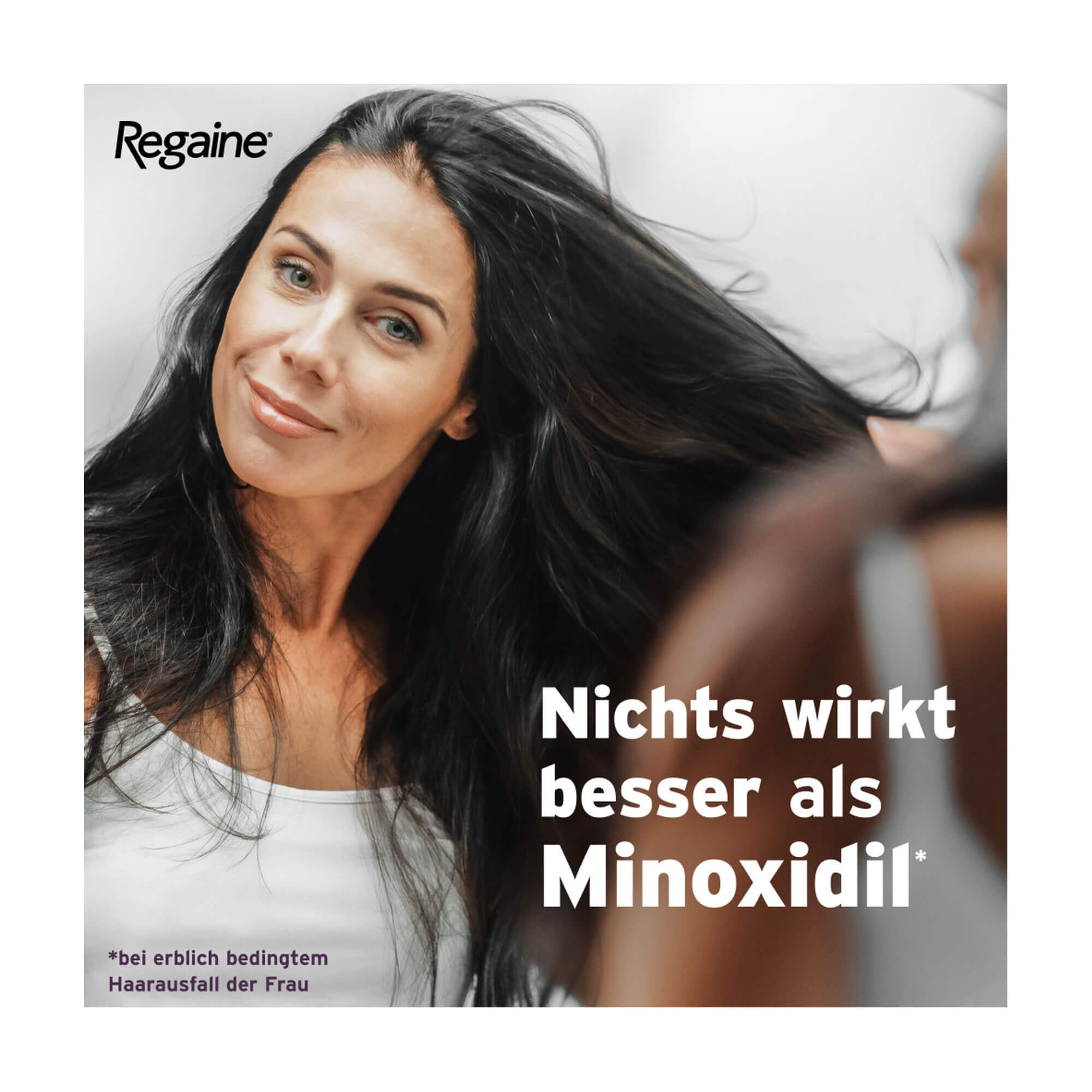 Grafik Regaine Frauen Schaum Minoxidil bei erblich bedingtem Haarausfall bei Frauen