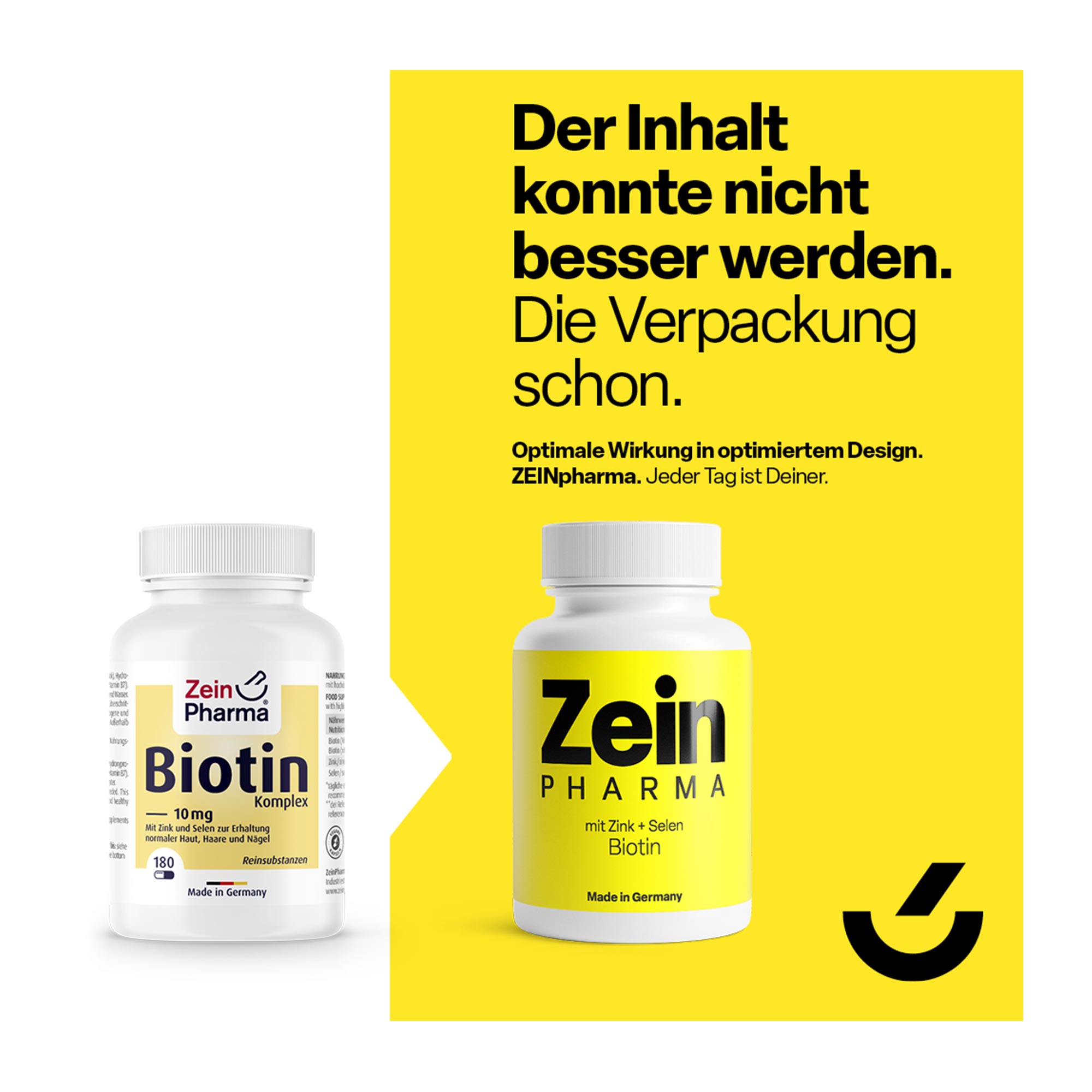 Grafik Biotin Komplex 10 mg Kapseln Hinweis Designänderung