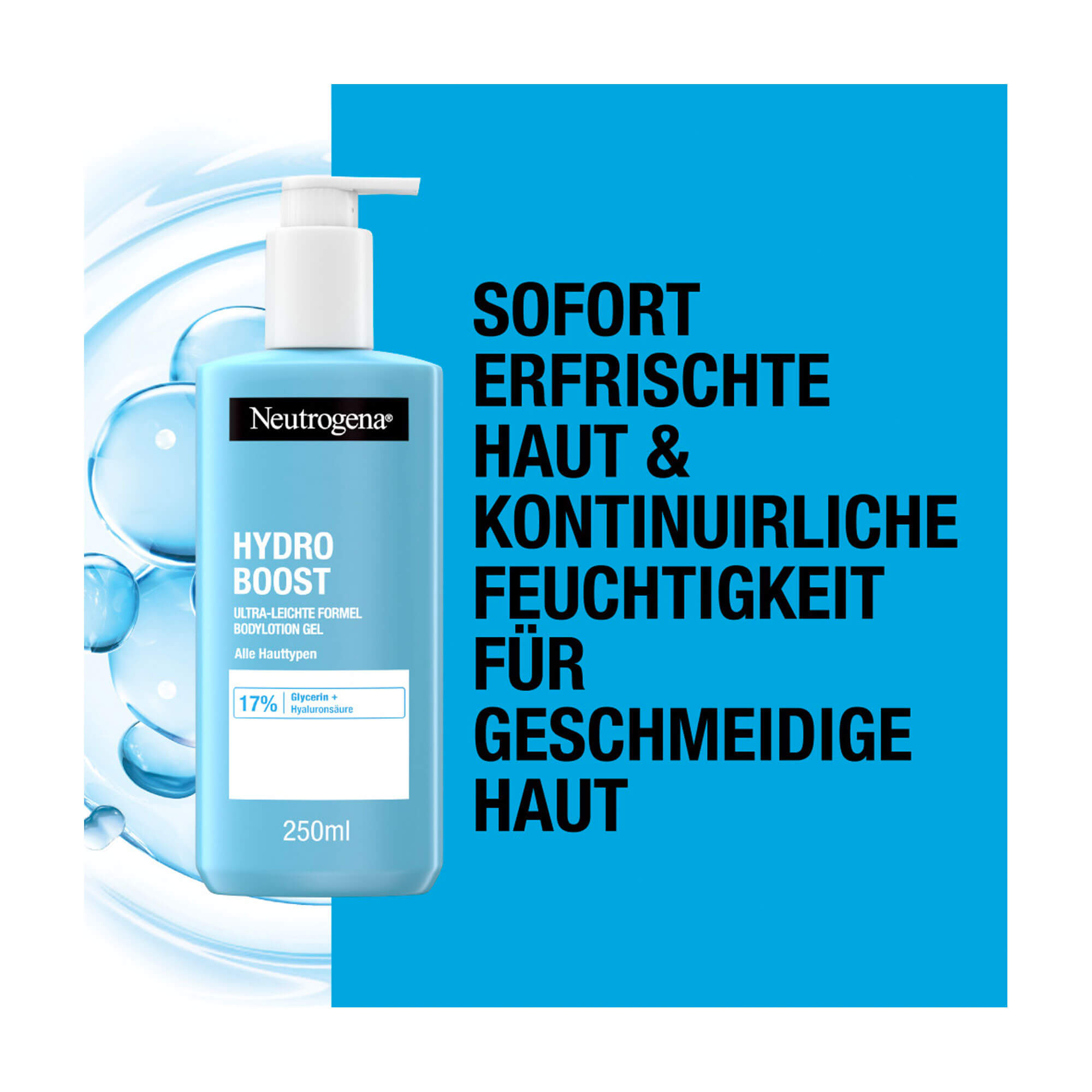 Grafik Neutrogena Hydro Boost Bodylotion Produktmerkmale