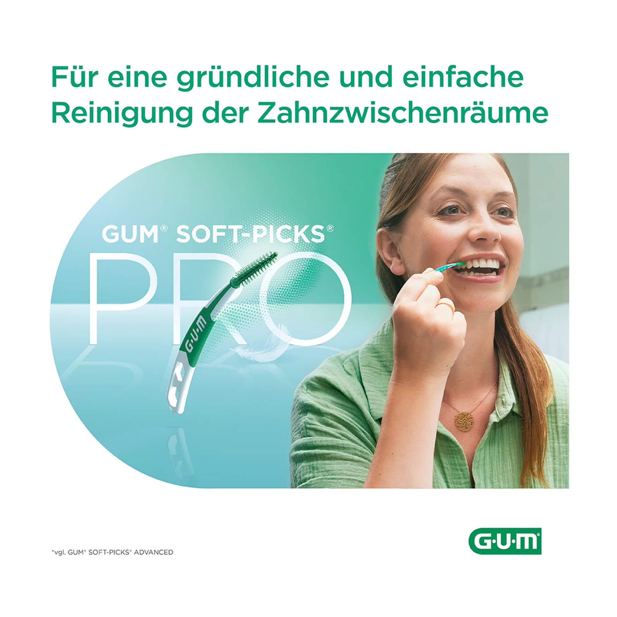 Grafik GUM Soft-Picks PRO Interdentalbüsten Large Für eine gründliche und einfache Reinigung der Zahnzwischenräume