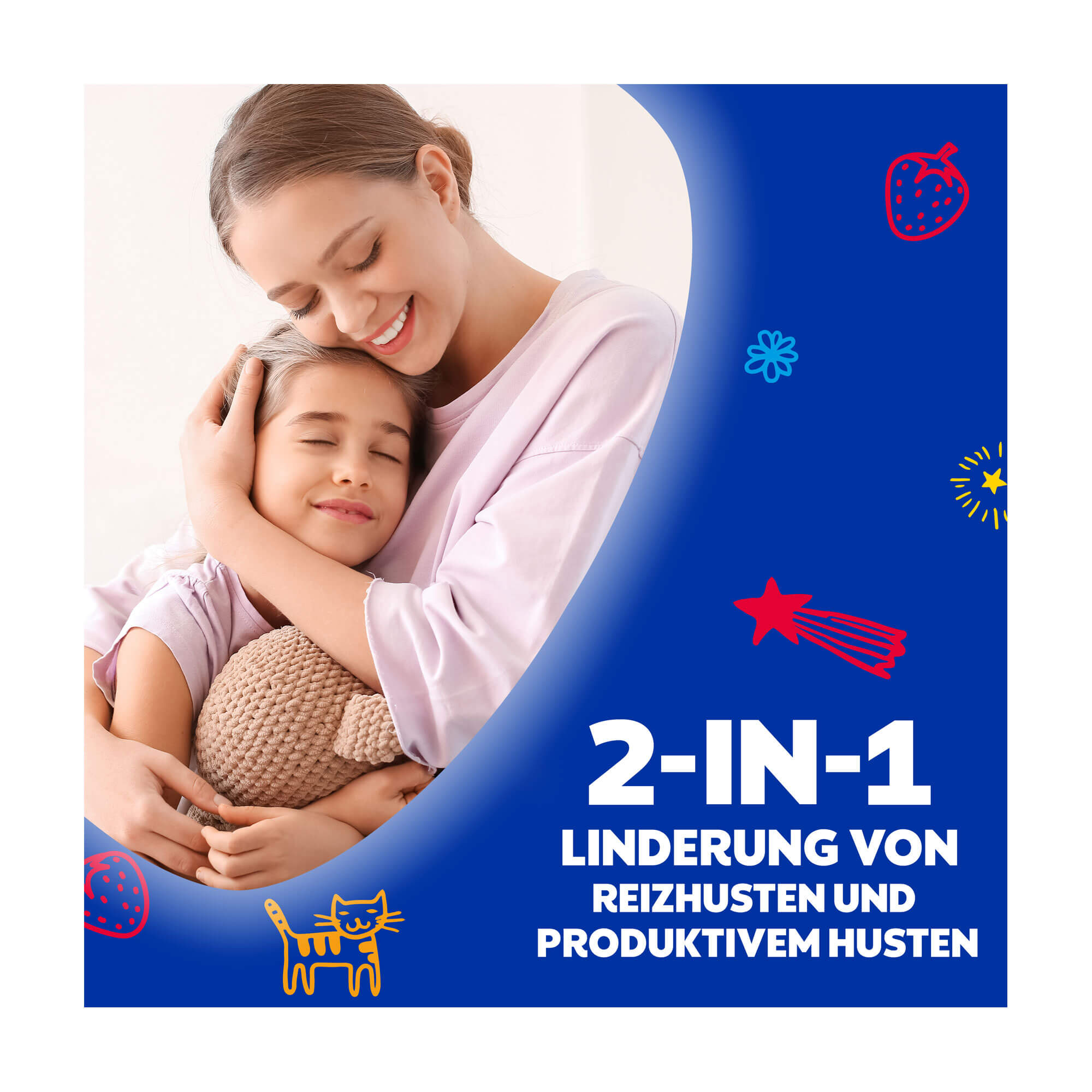 Grafik Wick Husten-Sirup Natura für Kinder 2-in-1 Linderung von Reizhusten und Produktivem Husten