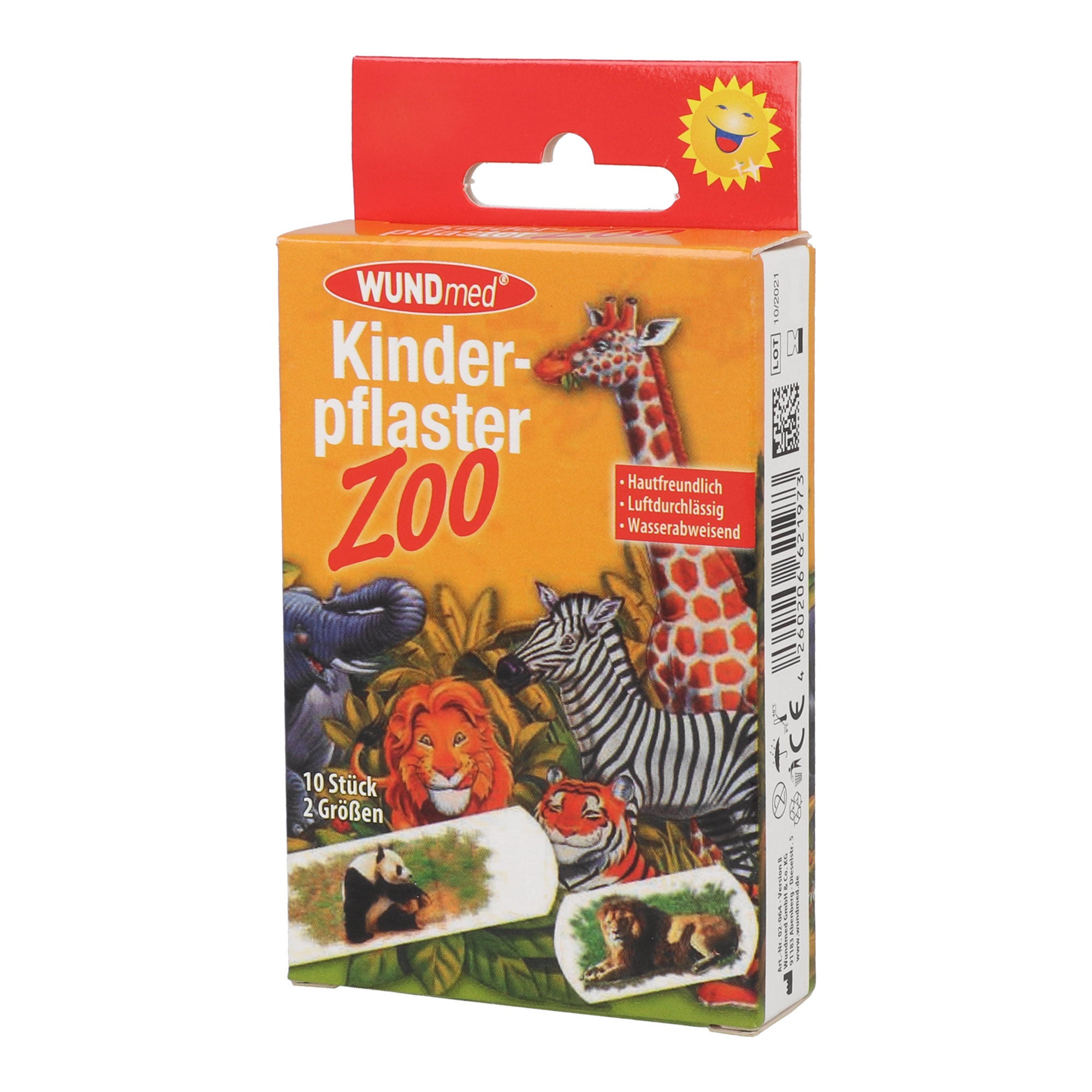 Hautfreundliche Kinderpflaster mit tollen Zoo-Motiven in 2 Größen.