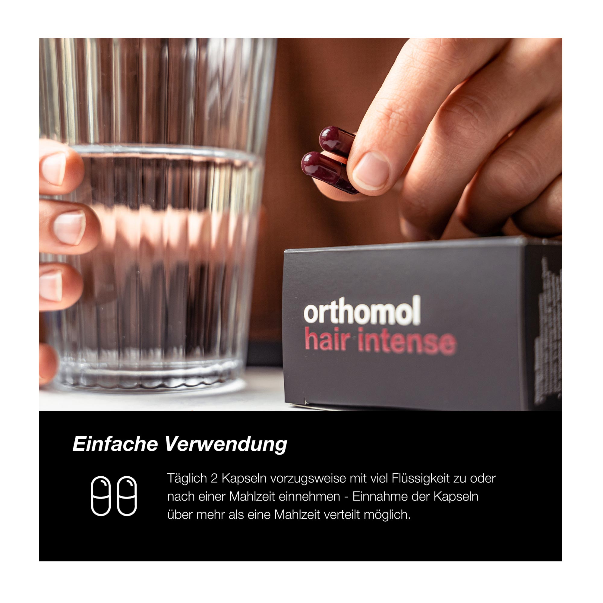 Orthomol Hair Intense Kapseln einfache Verwendung