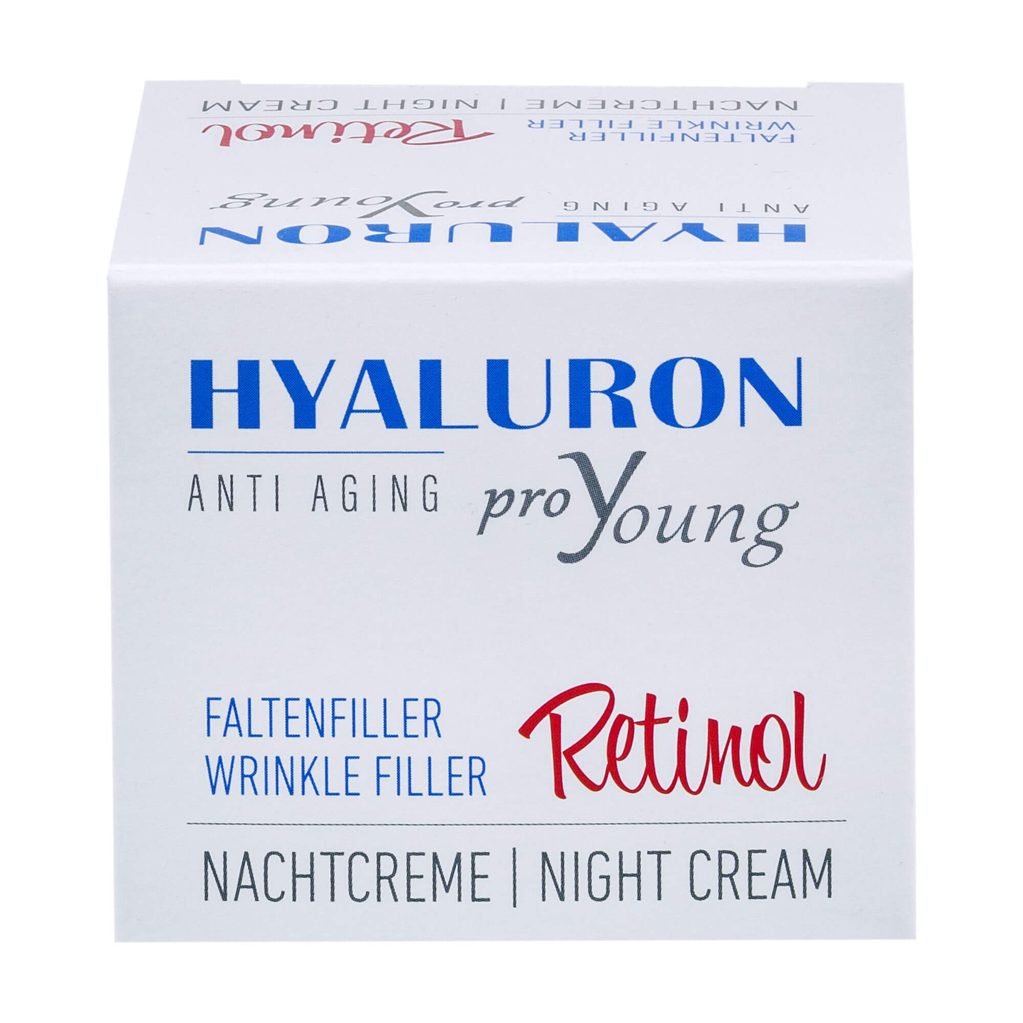 Hyaluron proYoung Faltenfiller Retinol Nachtcreme Verpackung