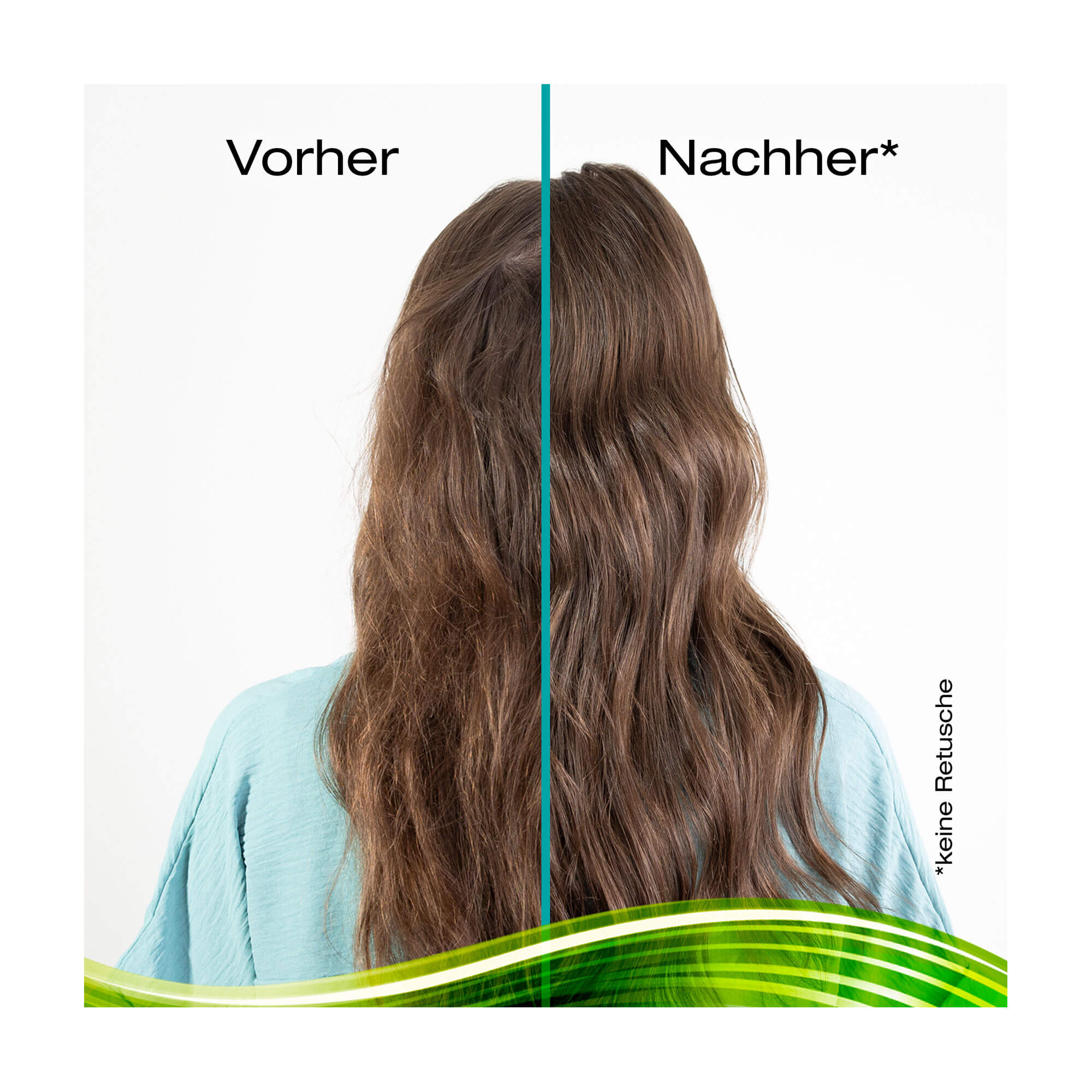 Grafik Priorin Haarmaske Vorher-Nachher-Vergleich