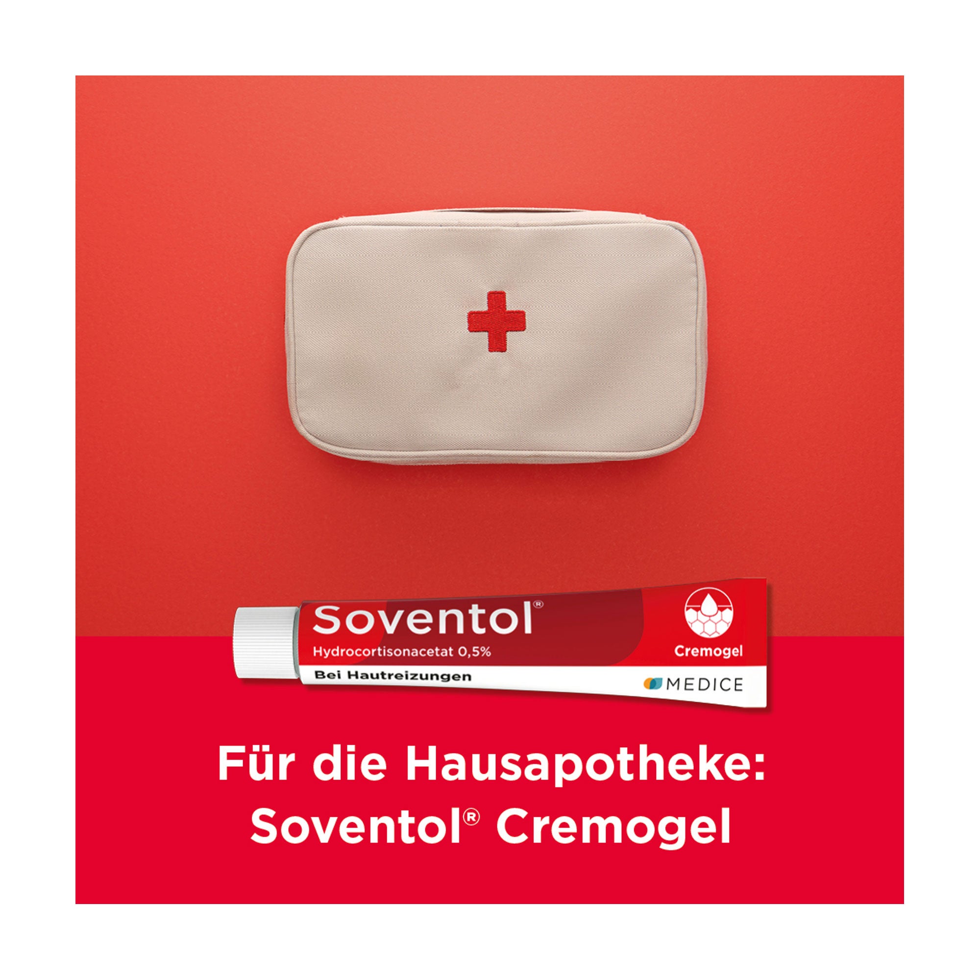 Grafik Soventol Hydrocortisonacetat 0,5 % Creme Für die Hausapotheke geeignet