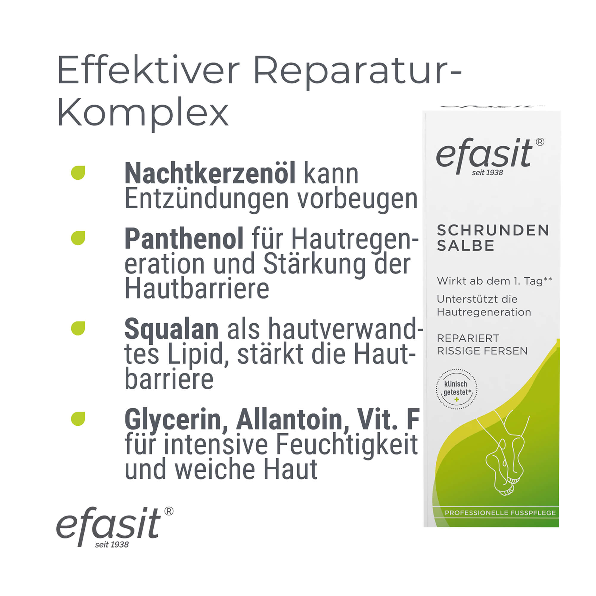 Grafik Efasit Schrundensalbe Effektiver Reparatur-Komplex