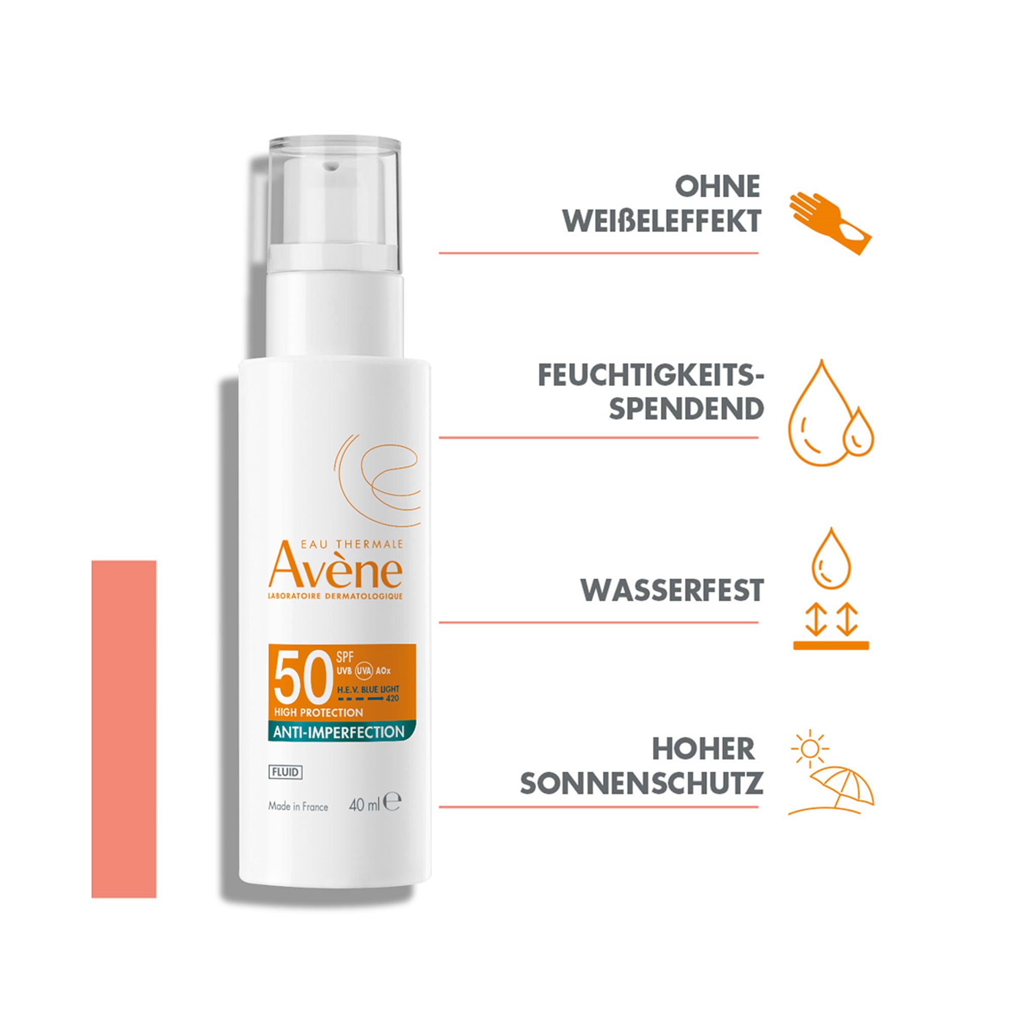 Grafik Avene Anti-Imperfection Fluid LSF 50 Vorteile