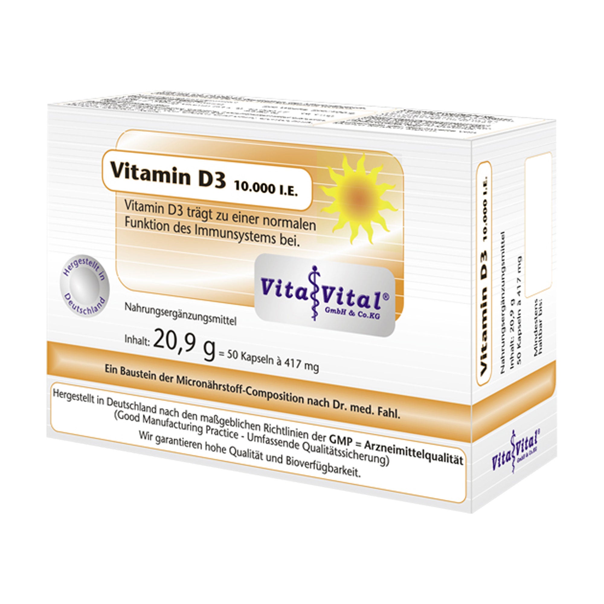 Nahrungsergänzungsmittel mit hochdosiertem Vitamin D3.