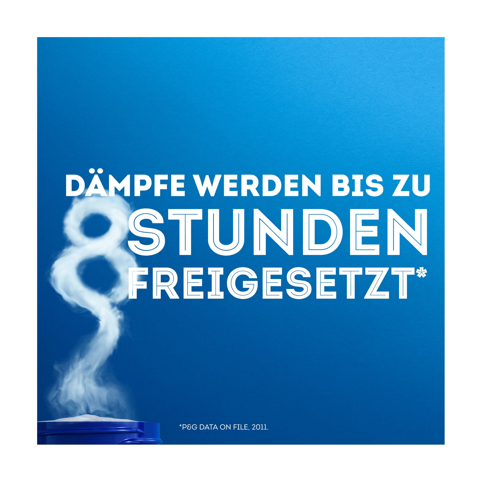 Grafik Wick Vaporub Erkältungssalbe Dampfe werden bis zu 8 Stunden freigesetzt*