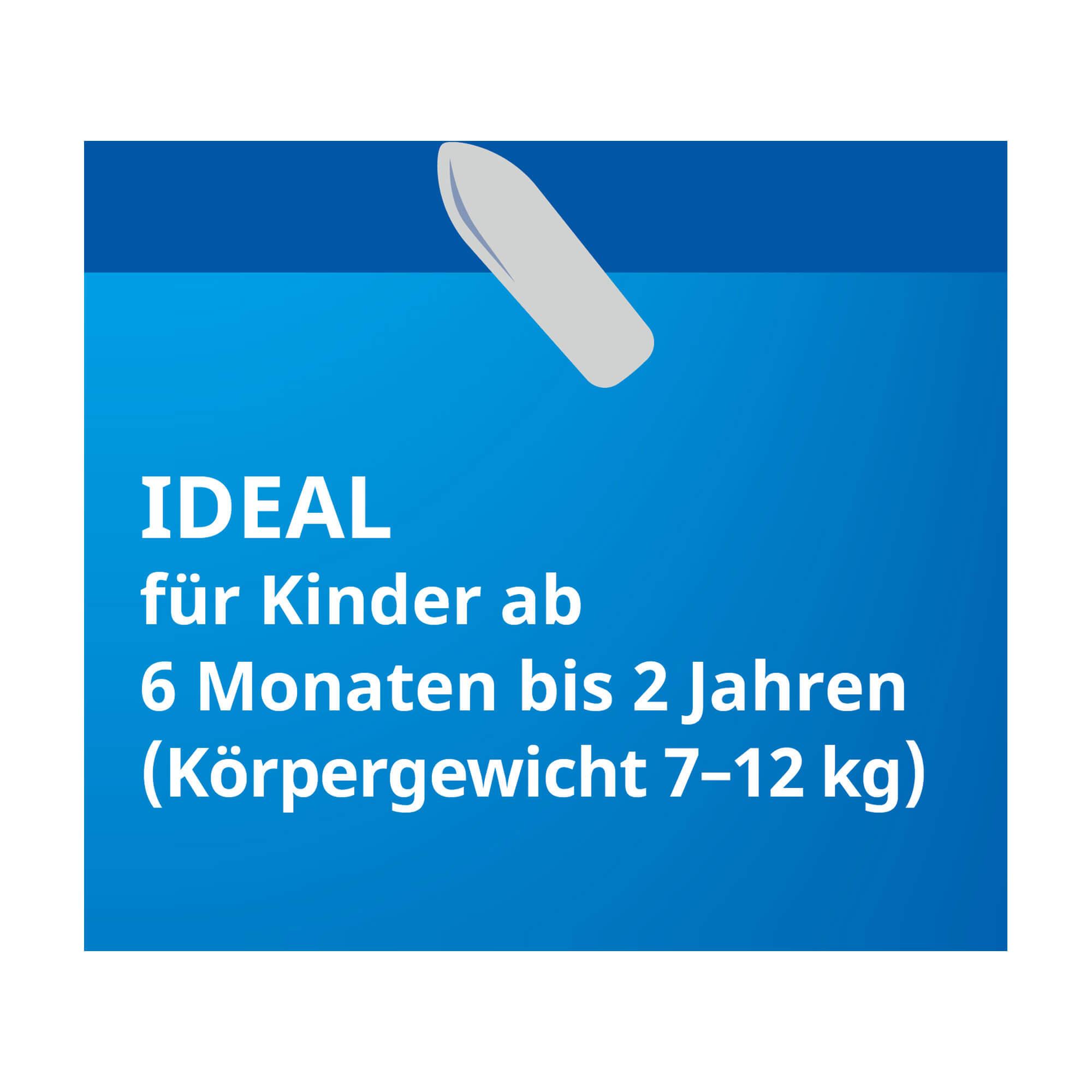 Grafik Paracetamol Stada 125 mg Zäpfchen Ideal für Kinder ab 6 Monaten bis 2 Jahren (Körpergewicht 7-12 kg)