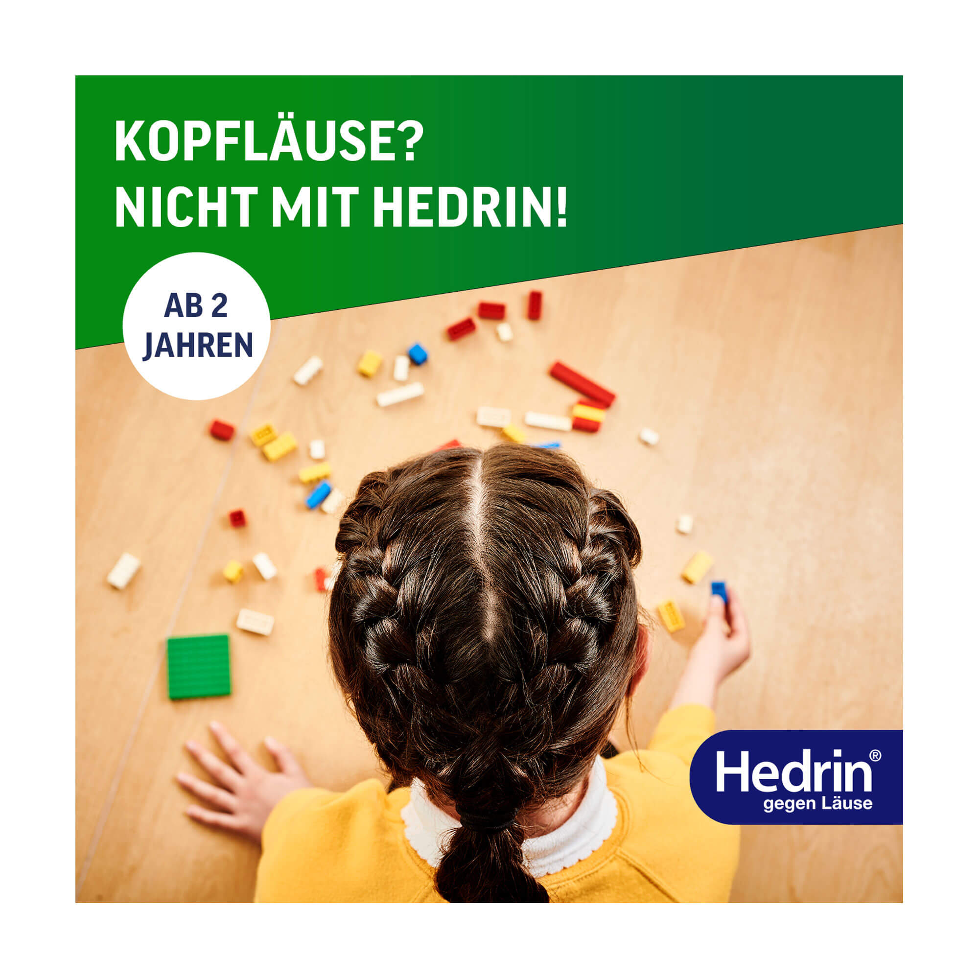 Grafik Hedrin Once Natural Liquid Für Kinder ab 2 Jahren geeignet