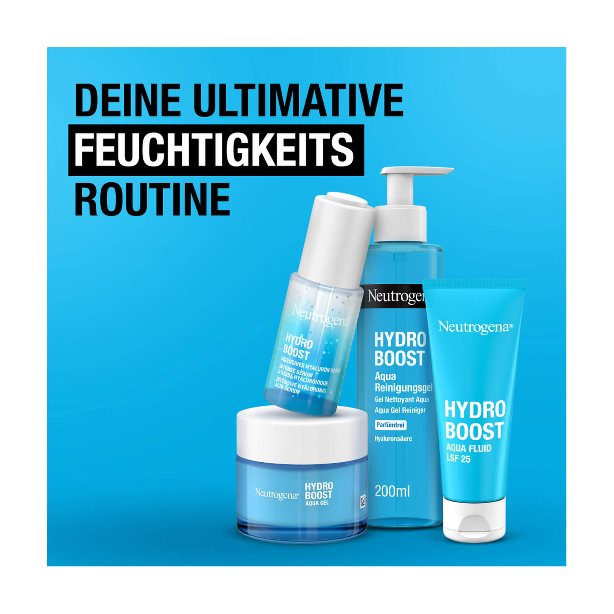 Grafik Neutrogena Hydro Boost Feuchtigkeitsroutine