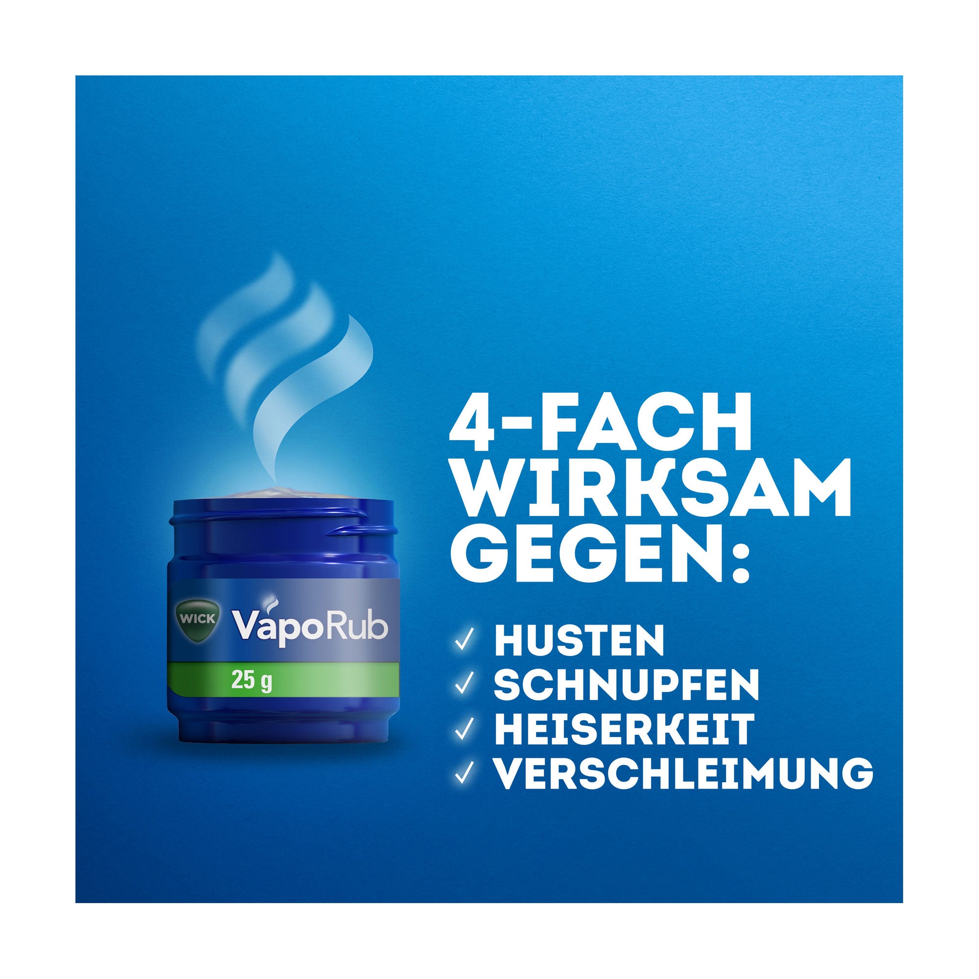 Grafik Wick Vaporub Erkältungssalbe 4-fach wirksam