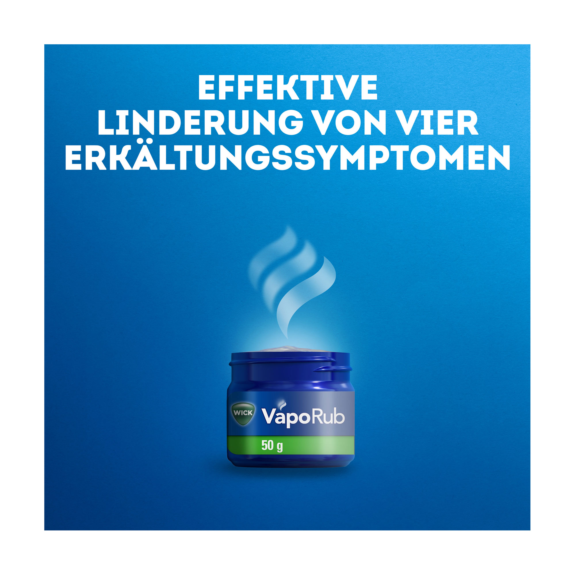 Grafik Wick Vaporub Erkältungssalbe Effektive Linderung von vier Erkältungssymptomen