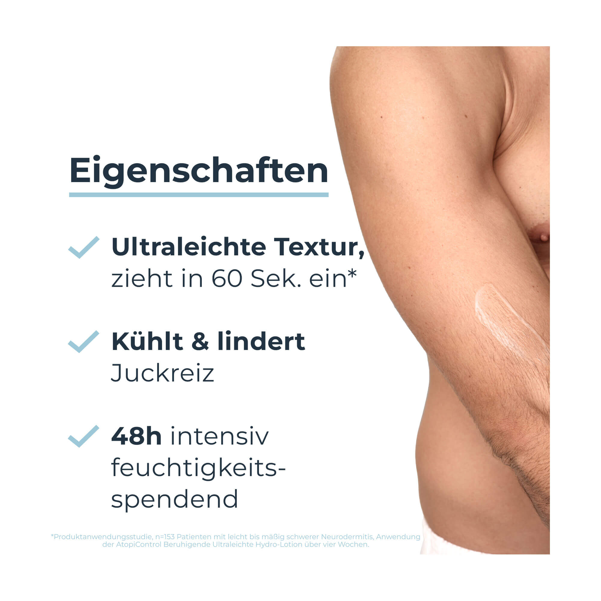 Grafik Eucerin AtopiControl Ultraleichte Hydro-Lotion Produkteigenschaften