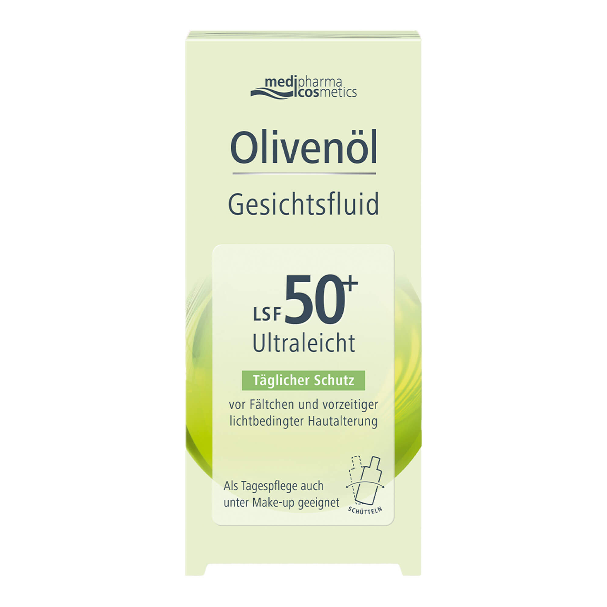 Olivenöl Gesichtsfluid LSF 50+ Verpackung