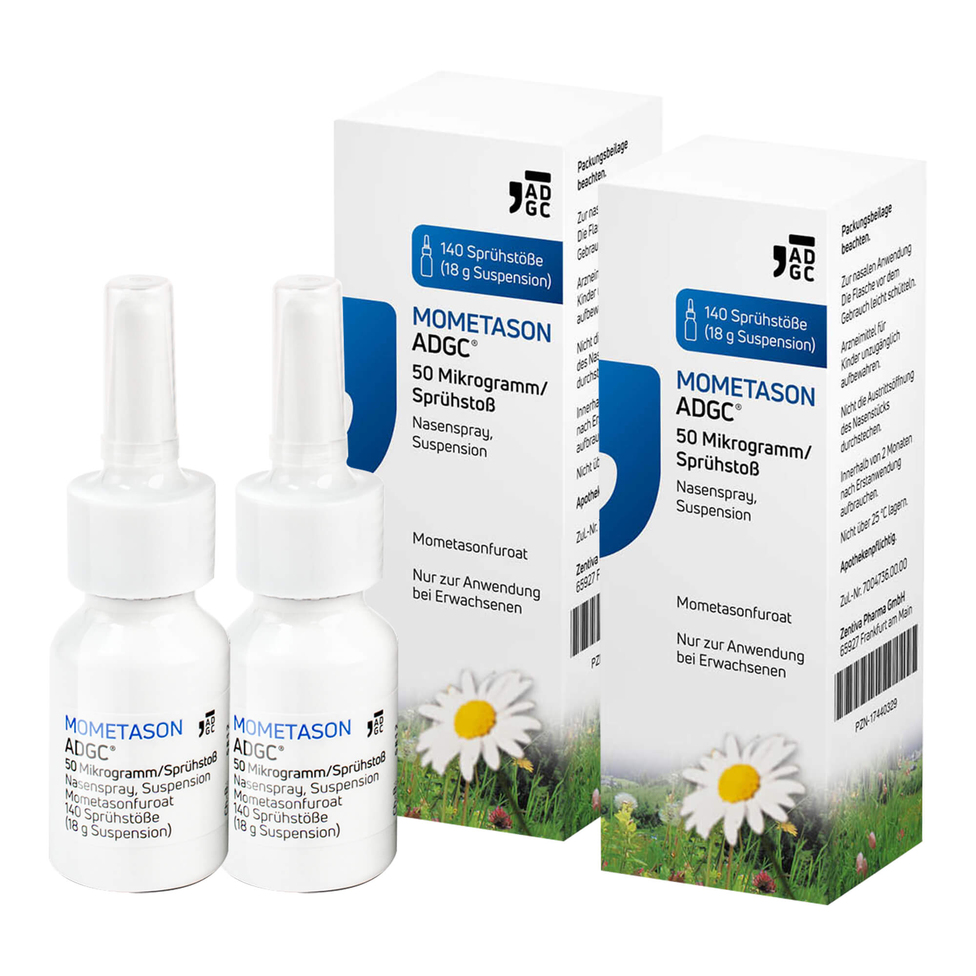 Nasenspray bei ausgeprägten Symptomen eines Heuschnupfens (saisonale allergische Rhinitis). Für Erwachsene. Als Doppelpack.