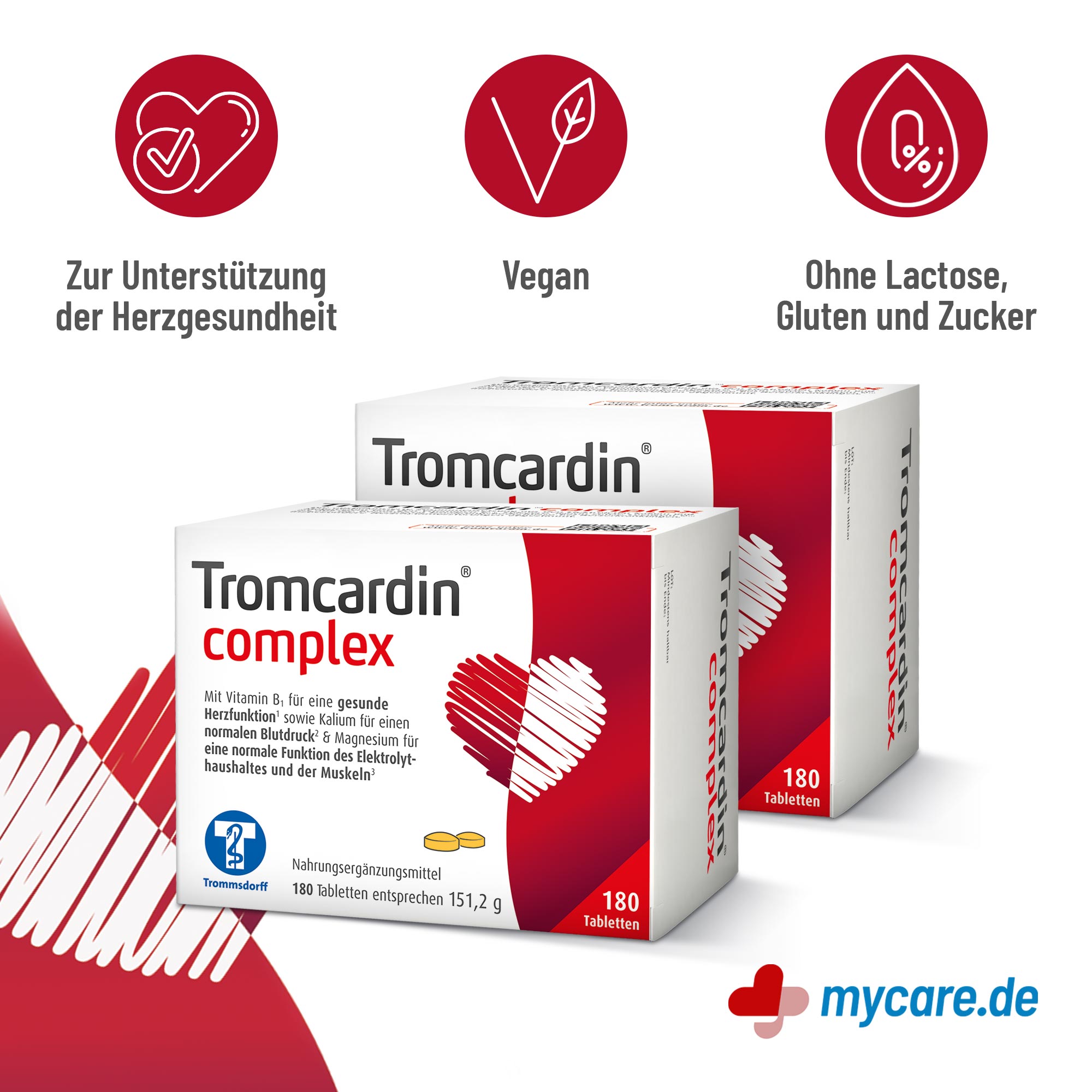 Infografik Tromcardin complex Tabletten Eigenschaften