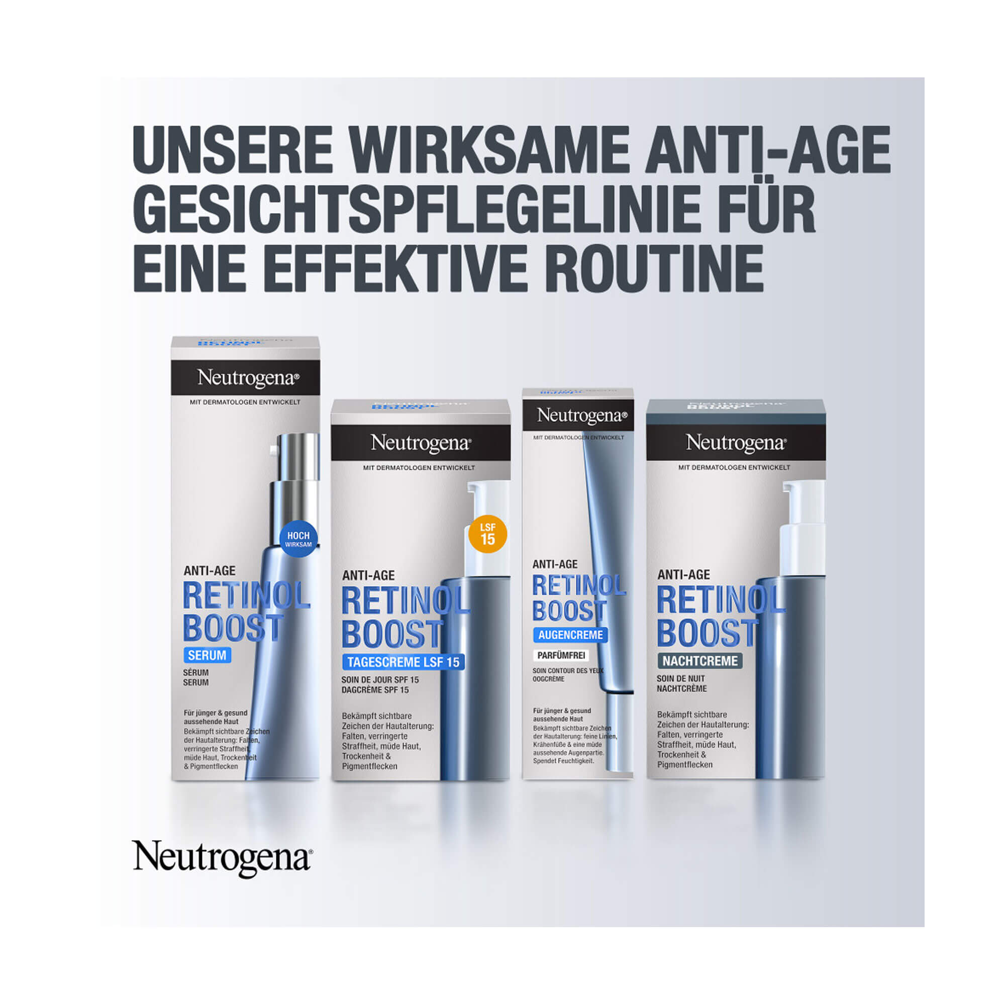 Grafik Neutrogena Retinol Produktsortiment