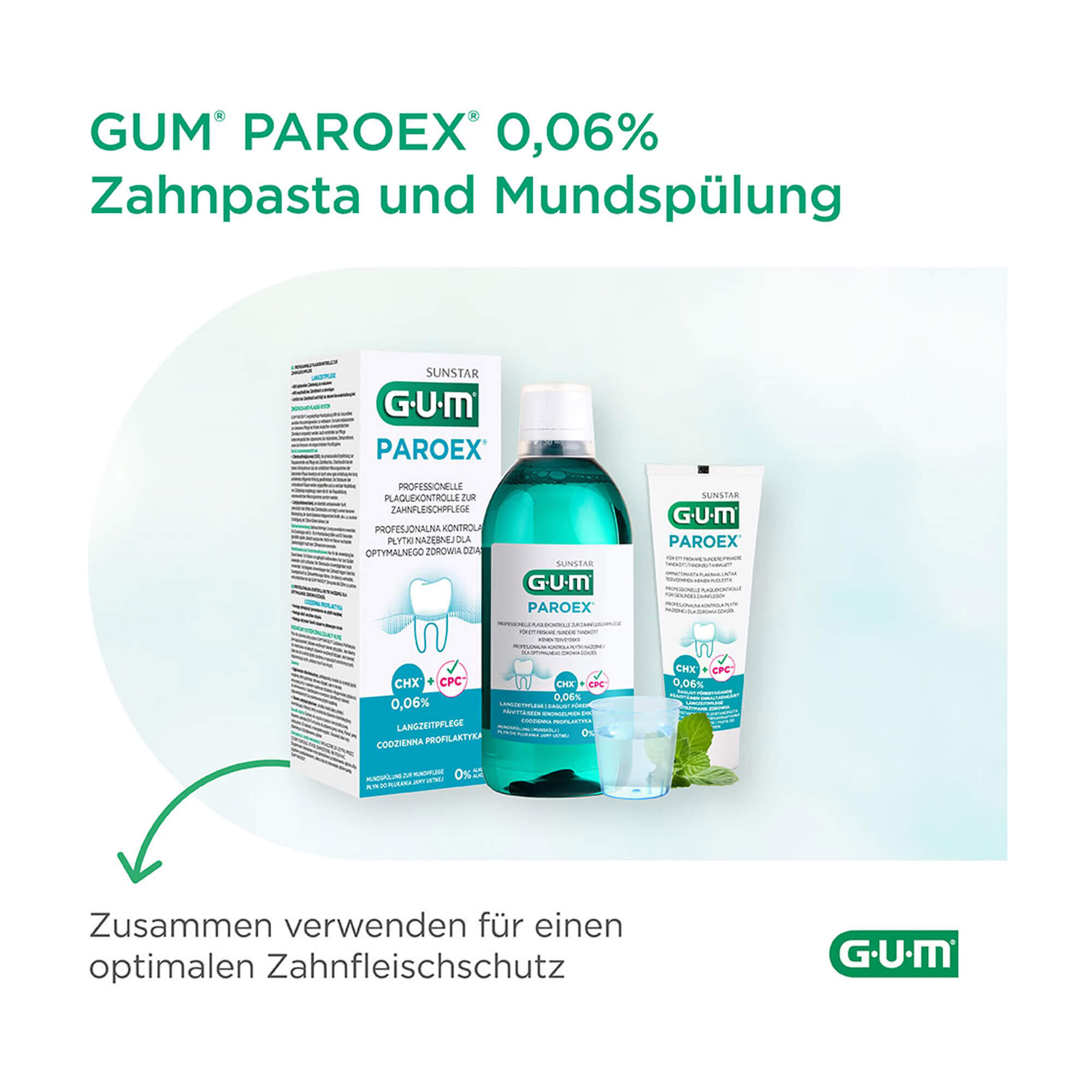 Grafik GUM Paroex Produktsortiment