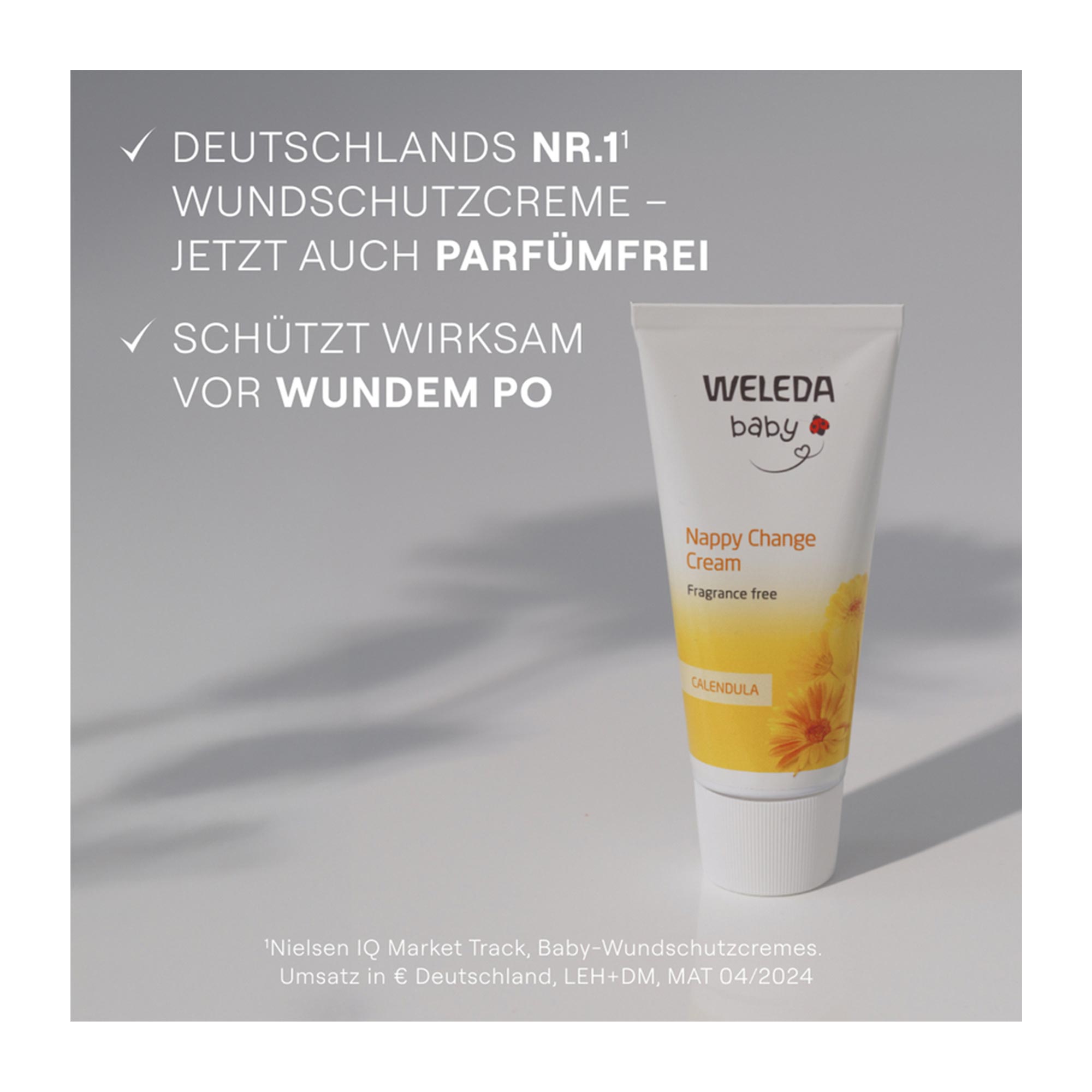 Grafik Weleda Calendula Parfümfreie Wundschutzcreme parfümfrei und weitere Eigenschaften