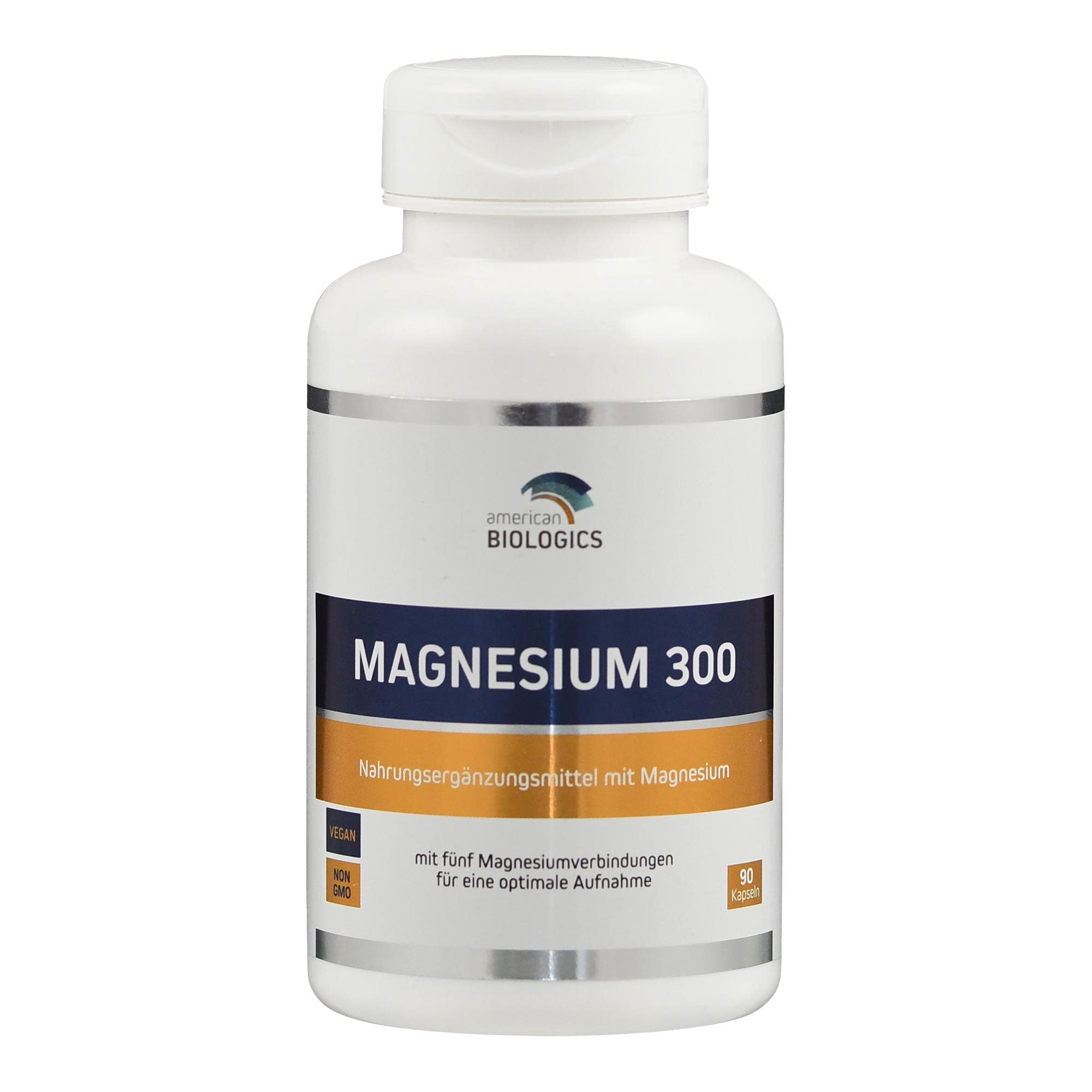 Nahrungsergänzungsmittel mit 300 mg Magnesium.